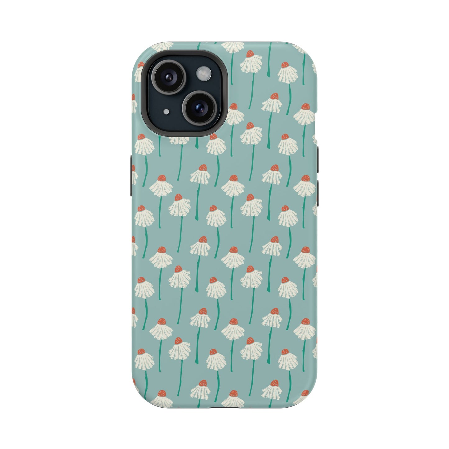 Cute White Floral Phone Case – Minimal Flower Aesthetic Case for iPhone & Samsung Galaxy