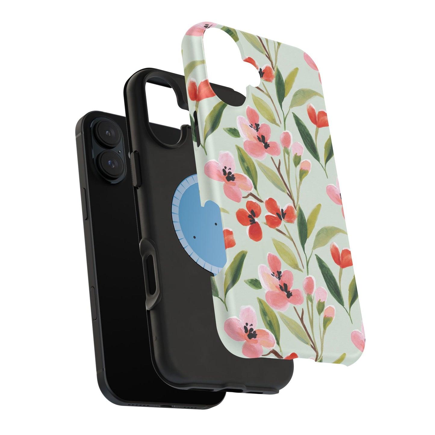 Coquette Floral Phone Case – Red & Pink Flower Aesthetic Case for iPhone & Samsung Galaxy