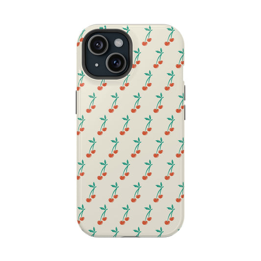 Coquette Cherry Phone Case – Cute Red Fruit Aesthetic Case for iPhone & Samsung Galaxy