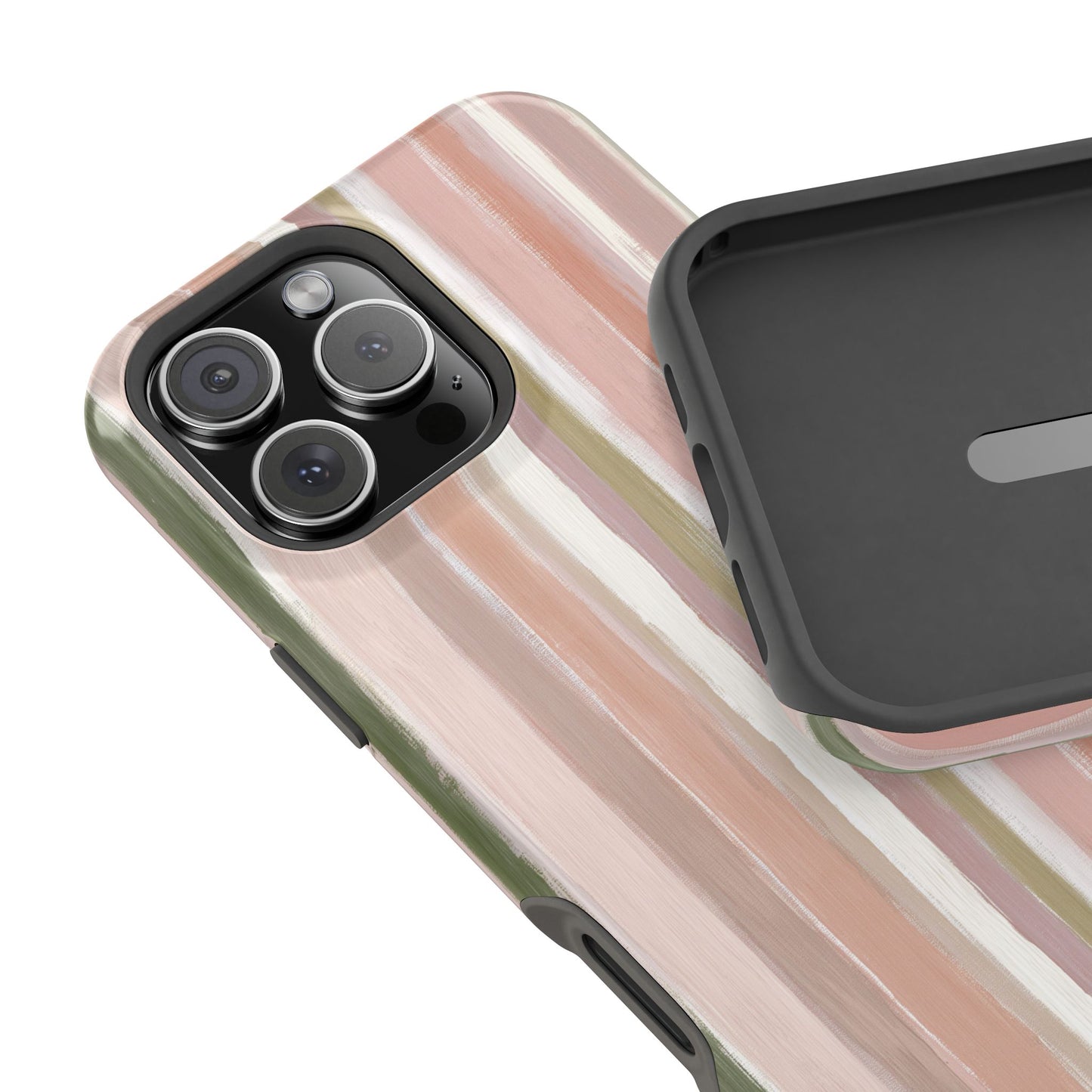 Coquette Pink Stripe Phone Case – Cute Aesthetic Striped Case for iPhone & Samsung Galaxy