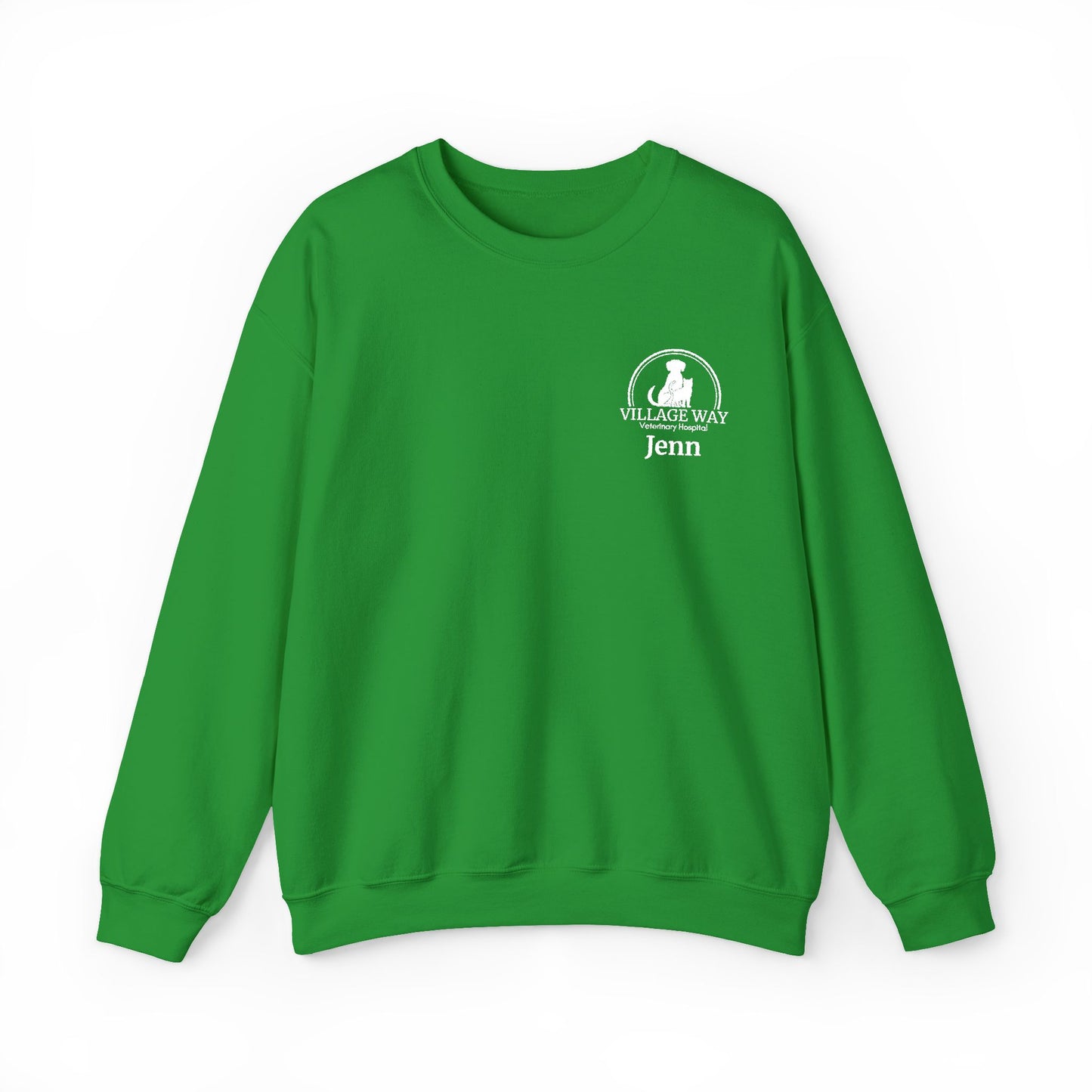 Village Way Vet Custom Name Crewneck Sweatshirt