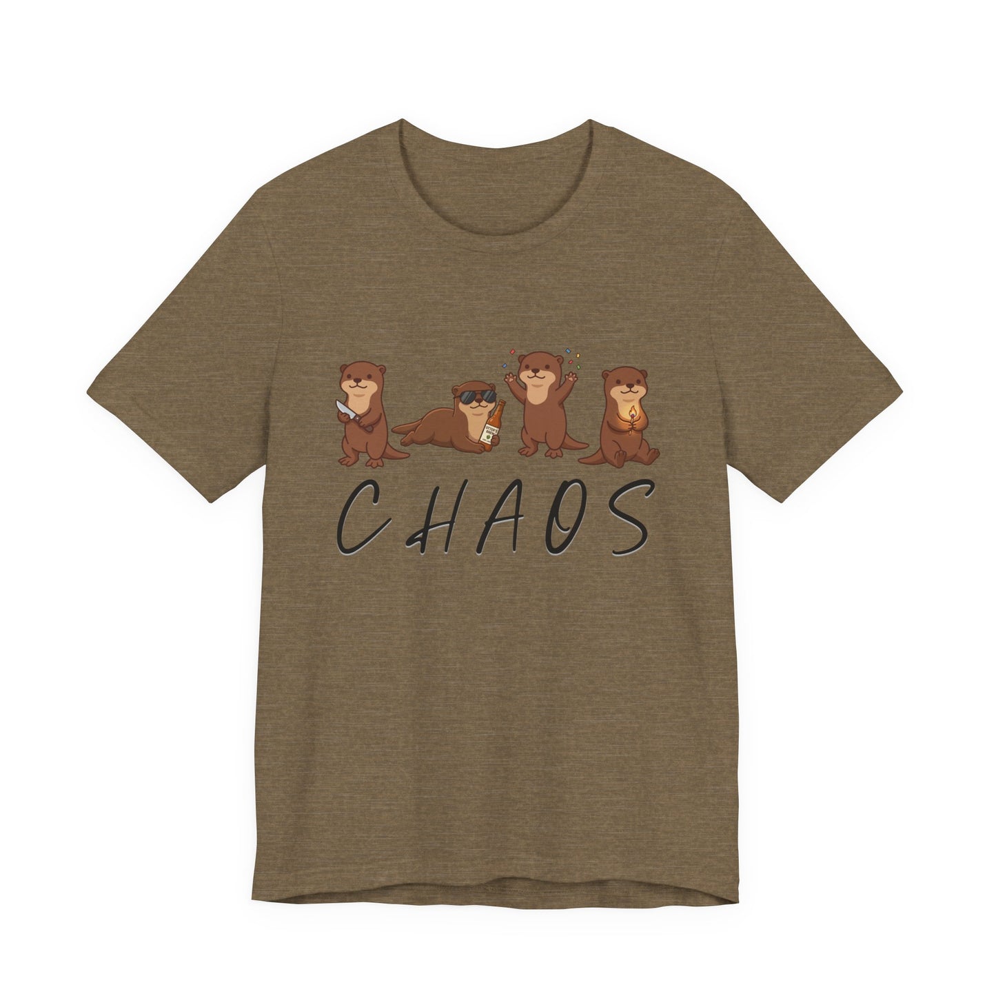 Otter Chaos T-Shirt – Funny Chaotic Otters Graphic Tee on Bella Canvas for Animal Lovers