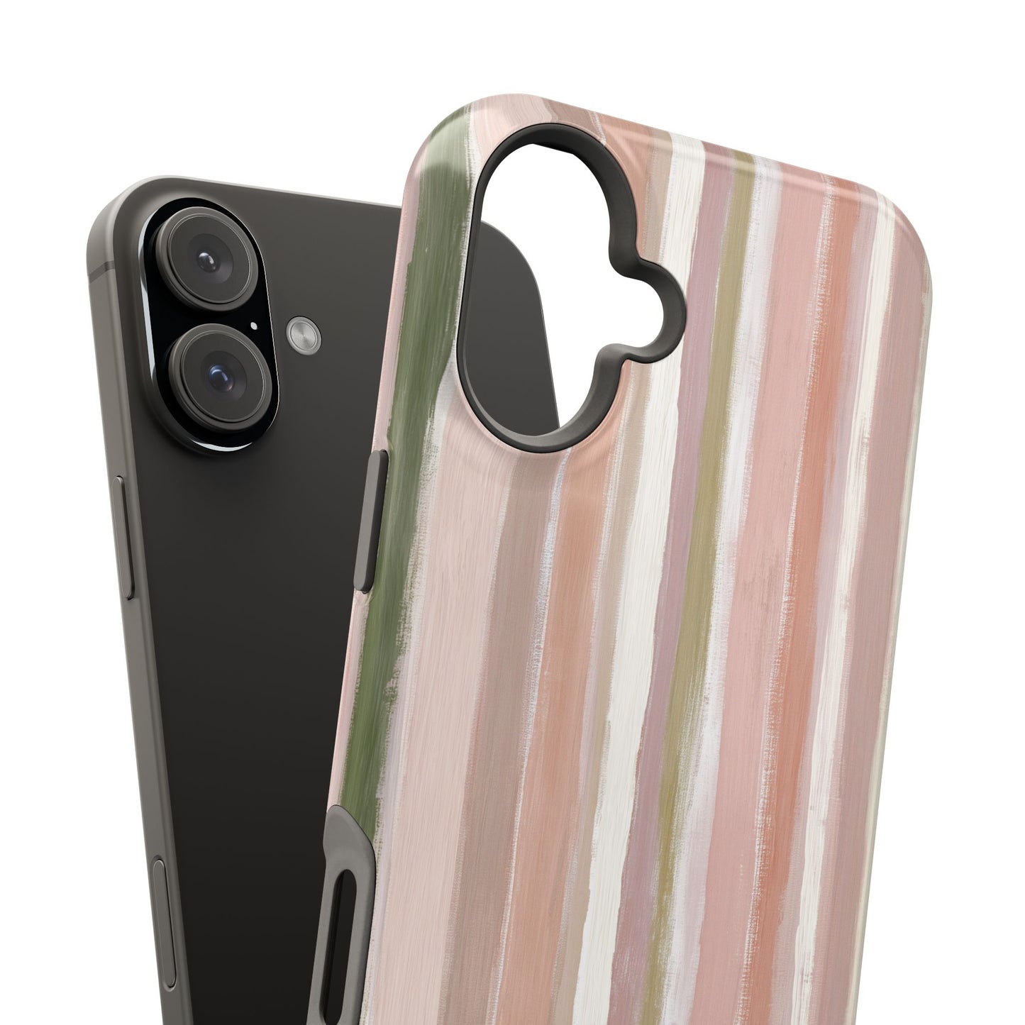 Coquette Pink Stripe Phone Case – Cute Aesthetic Striped Case for iPhone & Samsung Galaxy
