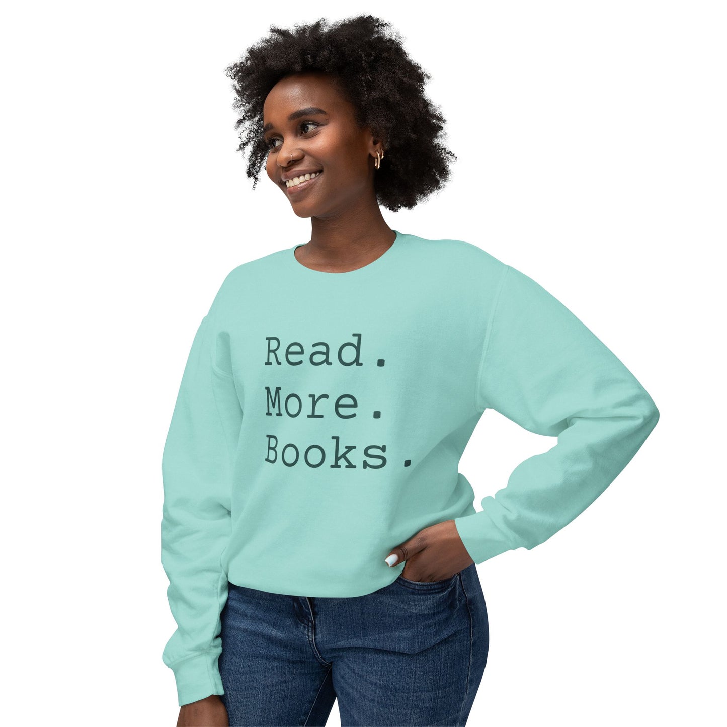 Read More Books Sweatshirt – Cozy Book Lover Crewneck on Comfort Colors
