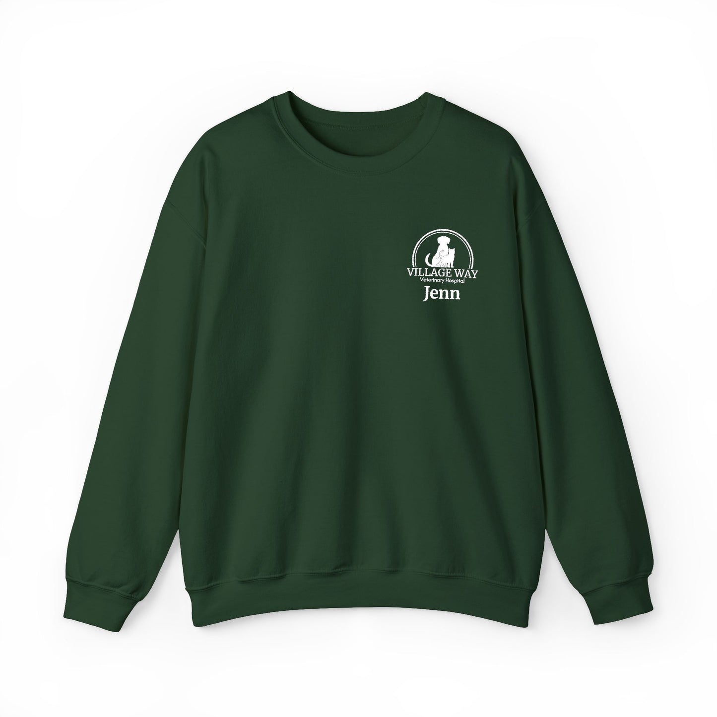 Village Way Vet Custom Name Crewneck Sweatshirt