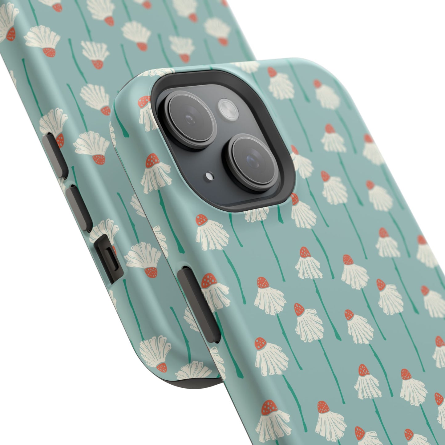 Cute White Floral Phone Case – Minimal Flower Aesthetic Case for iPhone & Samsung Galaxy