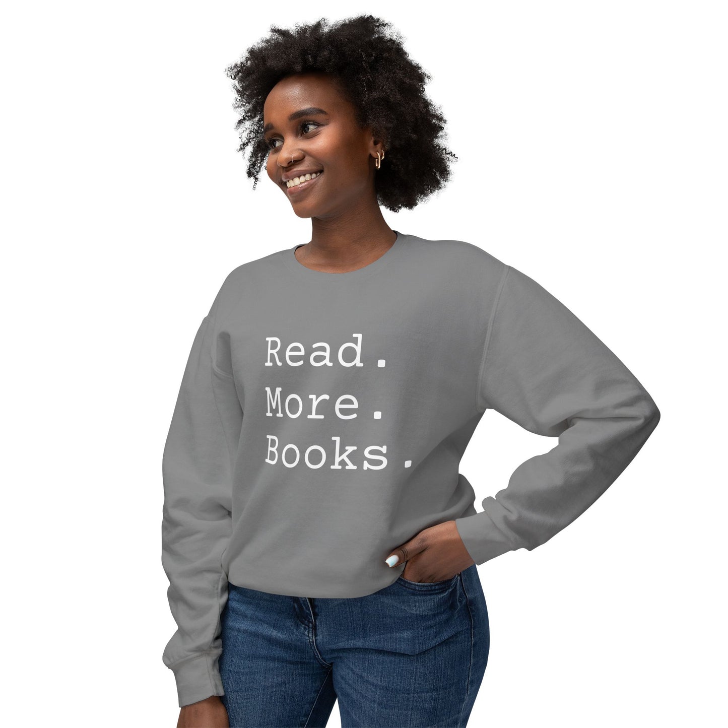 Read More Books Sweatshirt – Cozy Book Lover Crewneck on Comfort Colors