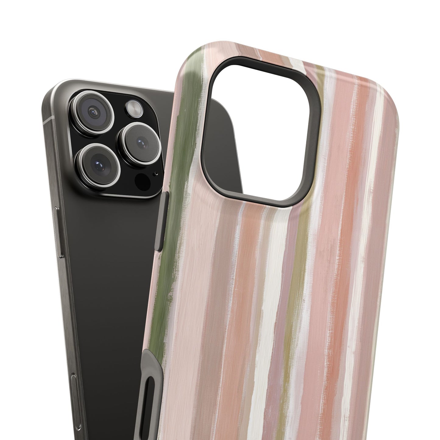 Coquette Pink Stripe Phone Case – Cute Aesthetic Striped Case for iPhone & Samsung Galaxy