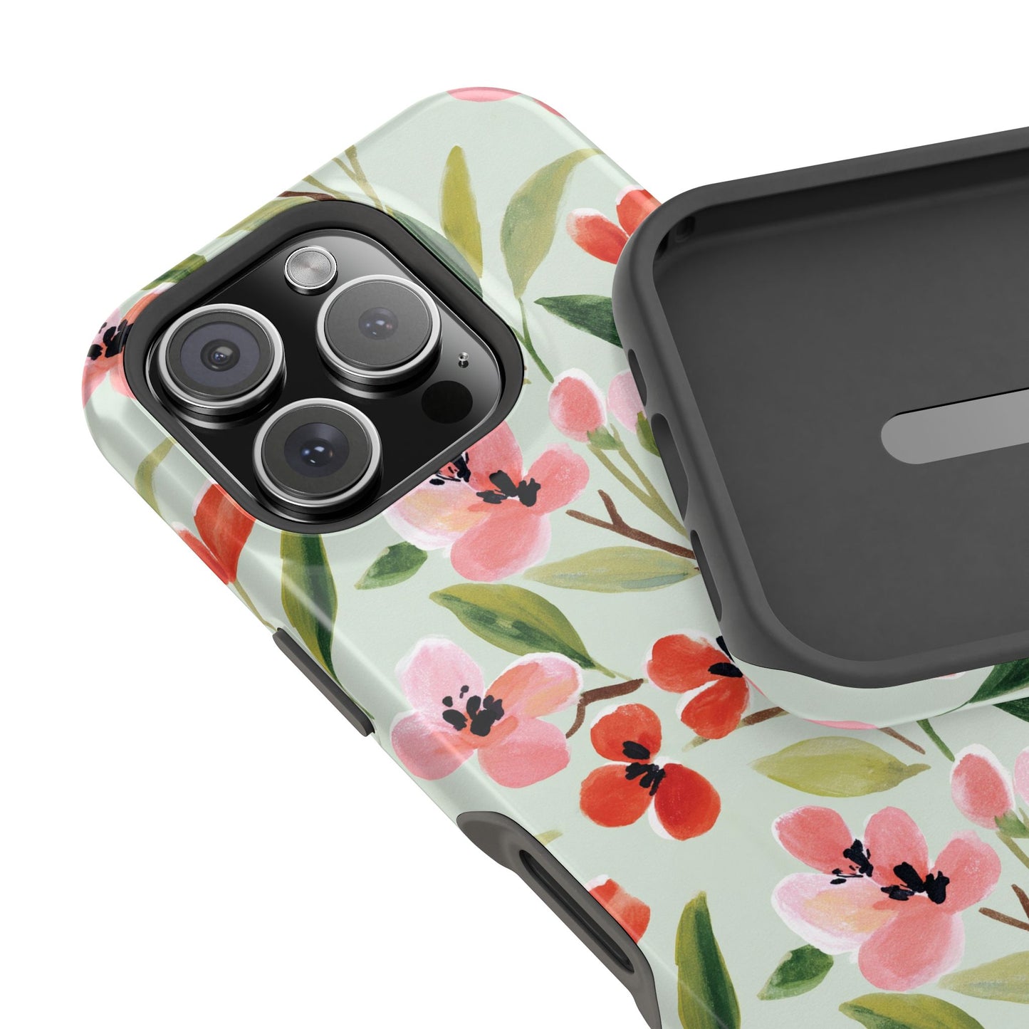 Coquette Floral Phone Case – Red & Pink Flower Aesthetic Case for iPhone & Samsung Galaxy
