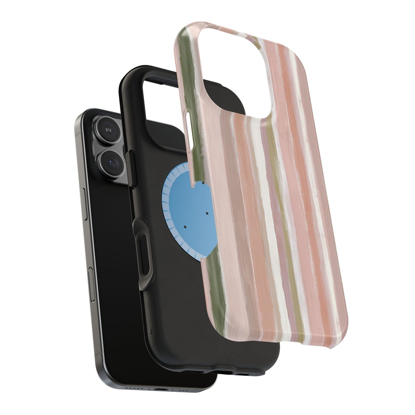 Coquette Pink Stripe Phone Case – Cute Aesthetic Striped Case for iPhone & Samsung Galaxy