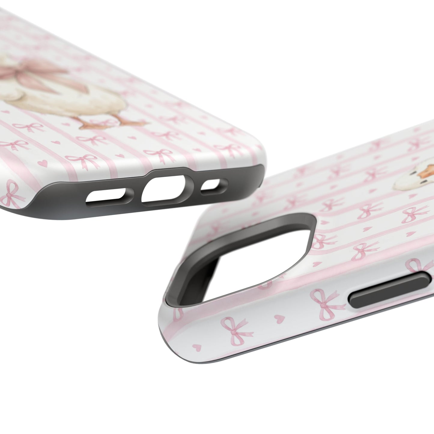 Coquette Goose Phone Case – Goose with Bow Aesthetic Case for iPhone & Samsung Galaxy