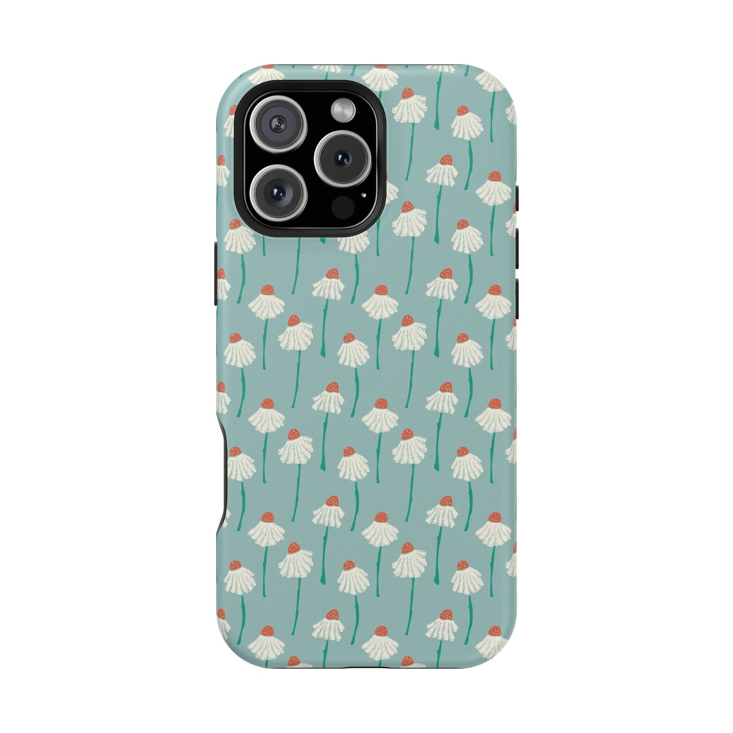 Cute White Floral Phone Case – Minimal Flower Aesthetic Case for iPhone & Samsung Galaxy