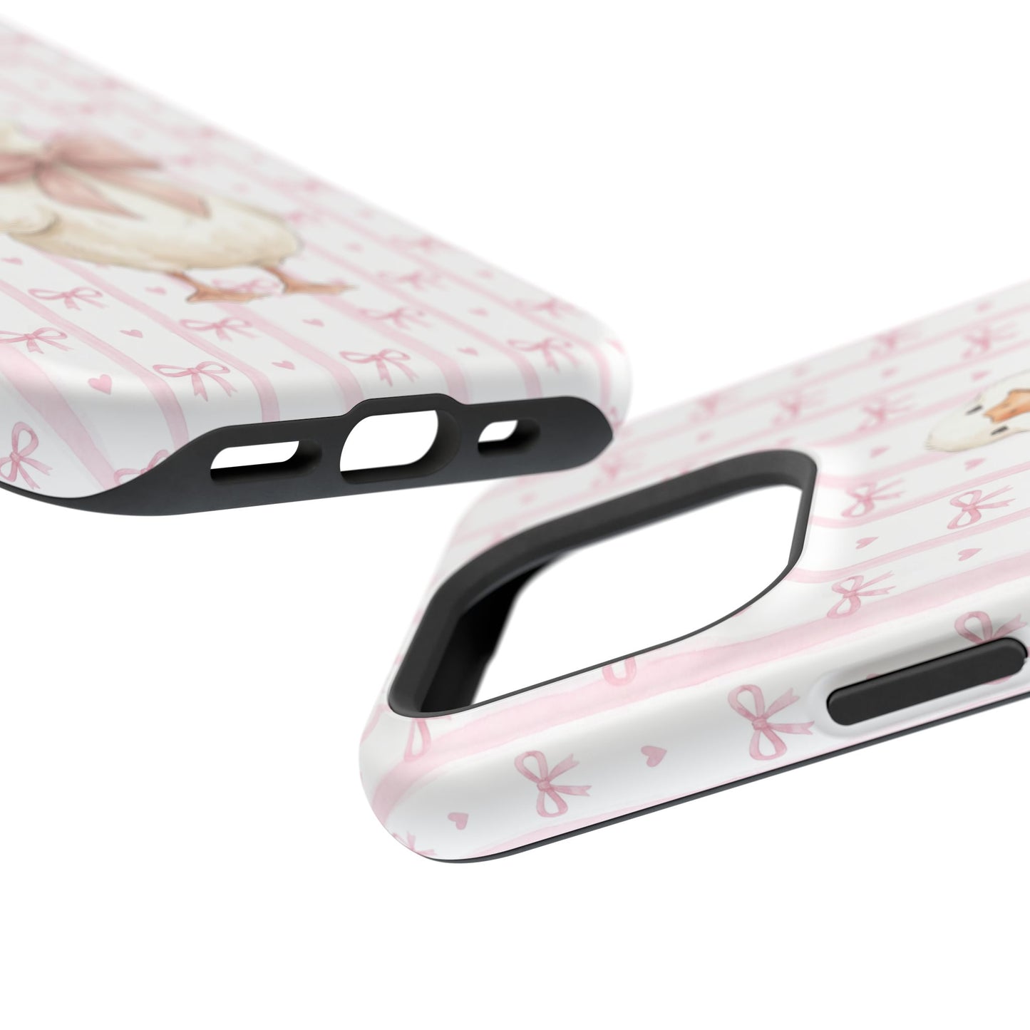 Coquette Goose Phone Case – Goose with Bow Aesthetic Case for iPhone & Samsung Galaxy