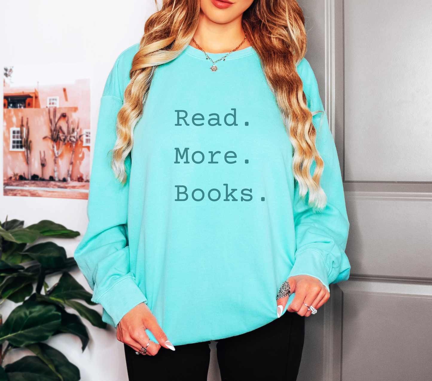 Read More Books Sweatshirt – Cozy Book Lover Crewneck on Comfort Colors