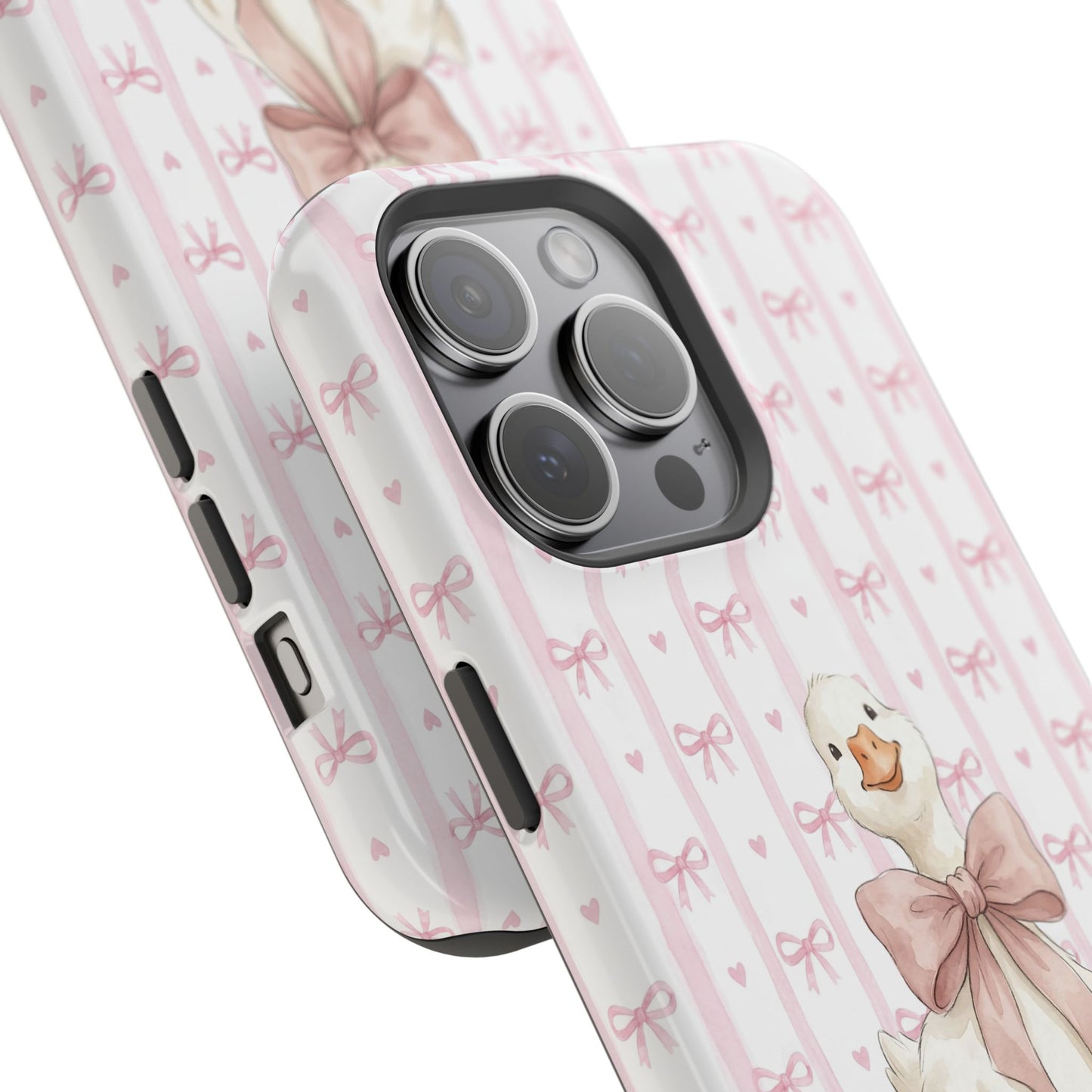 Coquette Goose Phone Case – Goose with Bow Aesthetic Case for iPhone & Samsung Galaxy