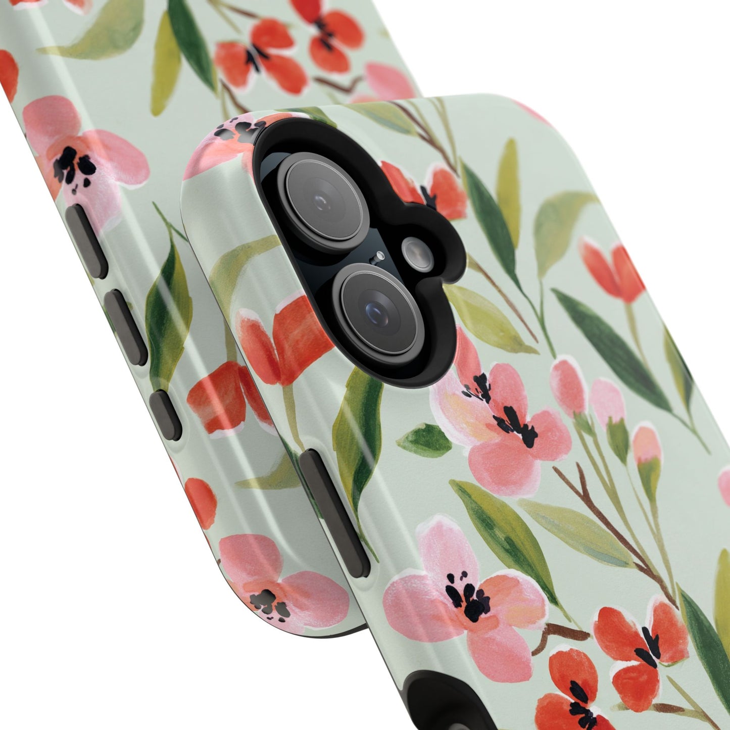 Coquette Floral Phone Case – Red & Pink Flower Aesthetic Case for iPhone & Samsung Galaxy