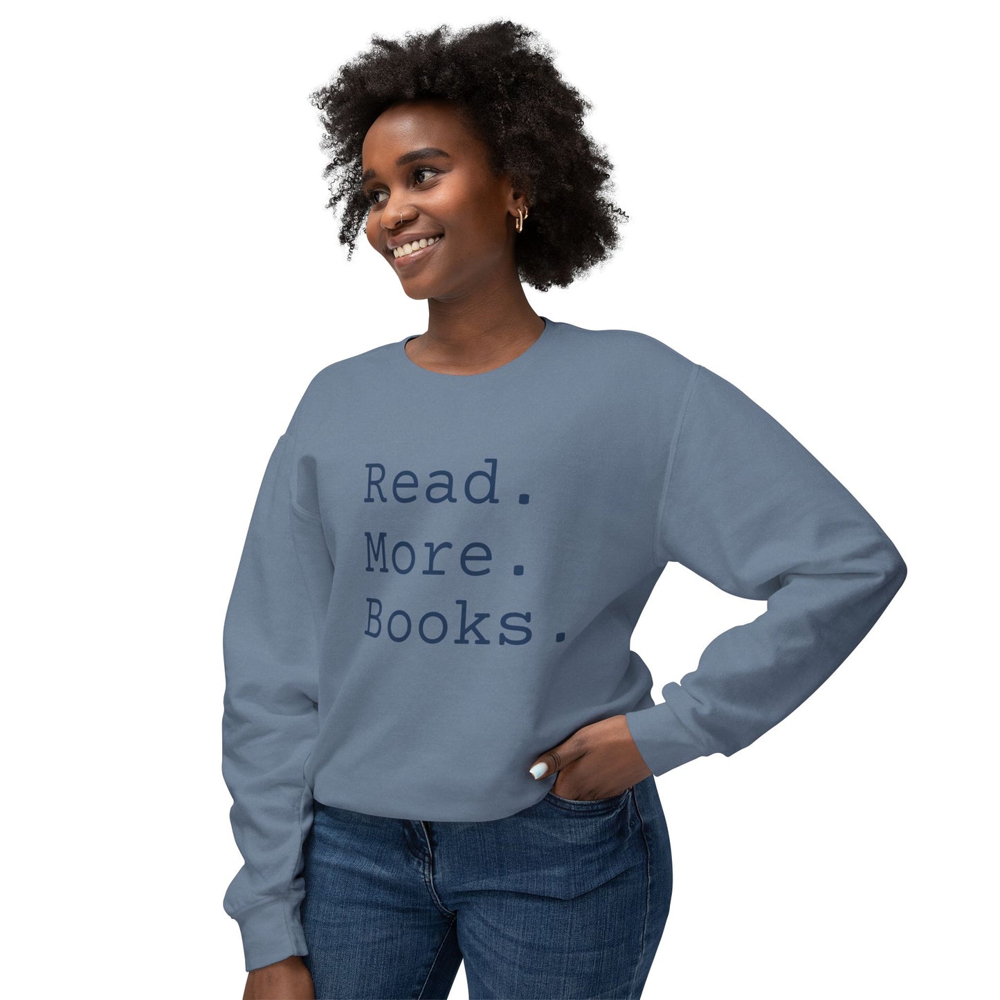 Read More Books Sweatshirt – Cozy Book Lover Crewneck on Comfort Colors