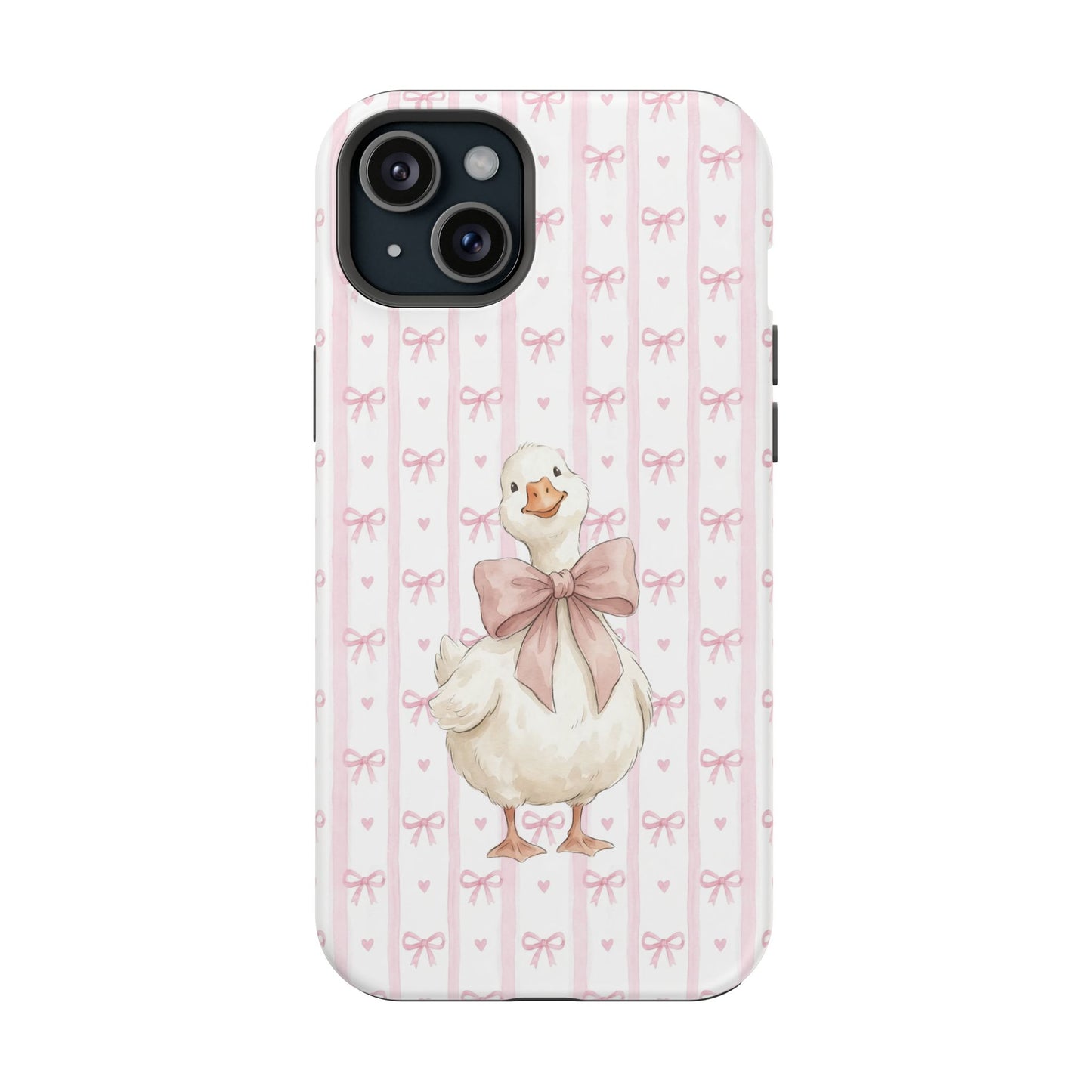 Coquette Goose Phone Case – Goose with Bow Aesthetic Case for iPhone & Samsung Galaxy