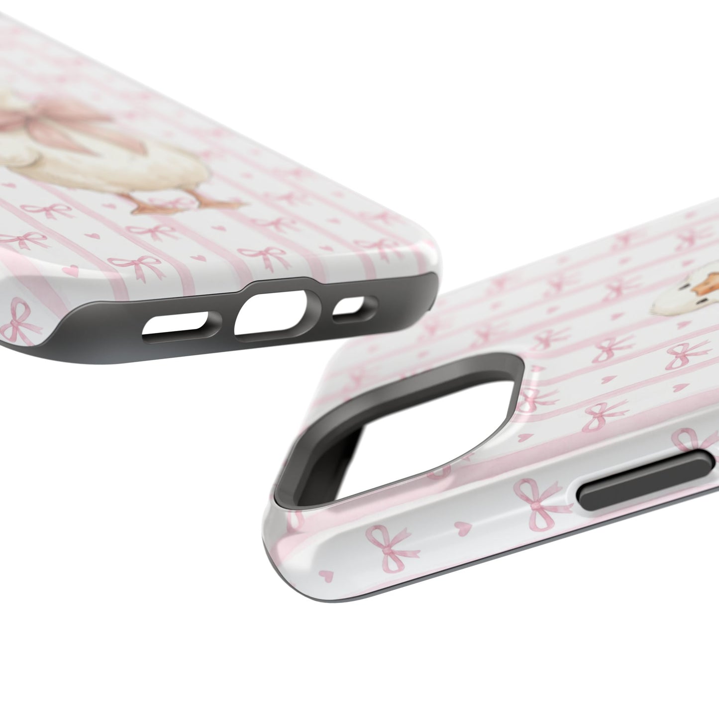 Coquette Goose Phone Case – Goose with Bow Aesthetic Case for iPhone & Samsung Galaxy