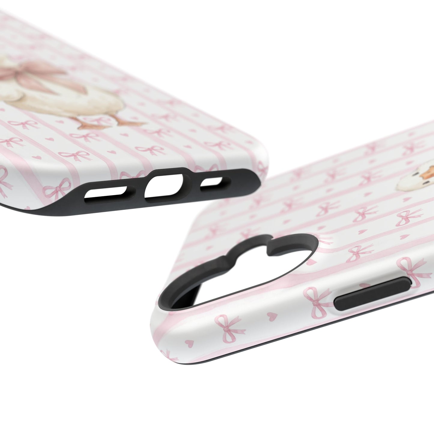 Coquette Goose Phone Case – Goose with Bow Aesthetic Case for iPhone & Samsung Galaxy