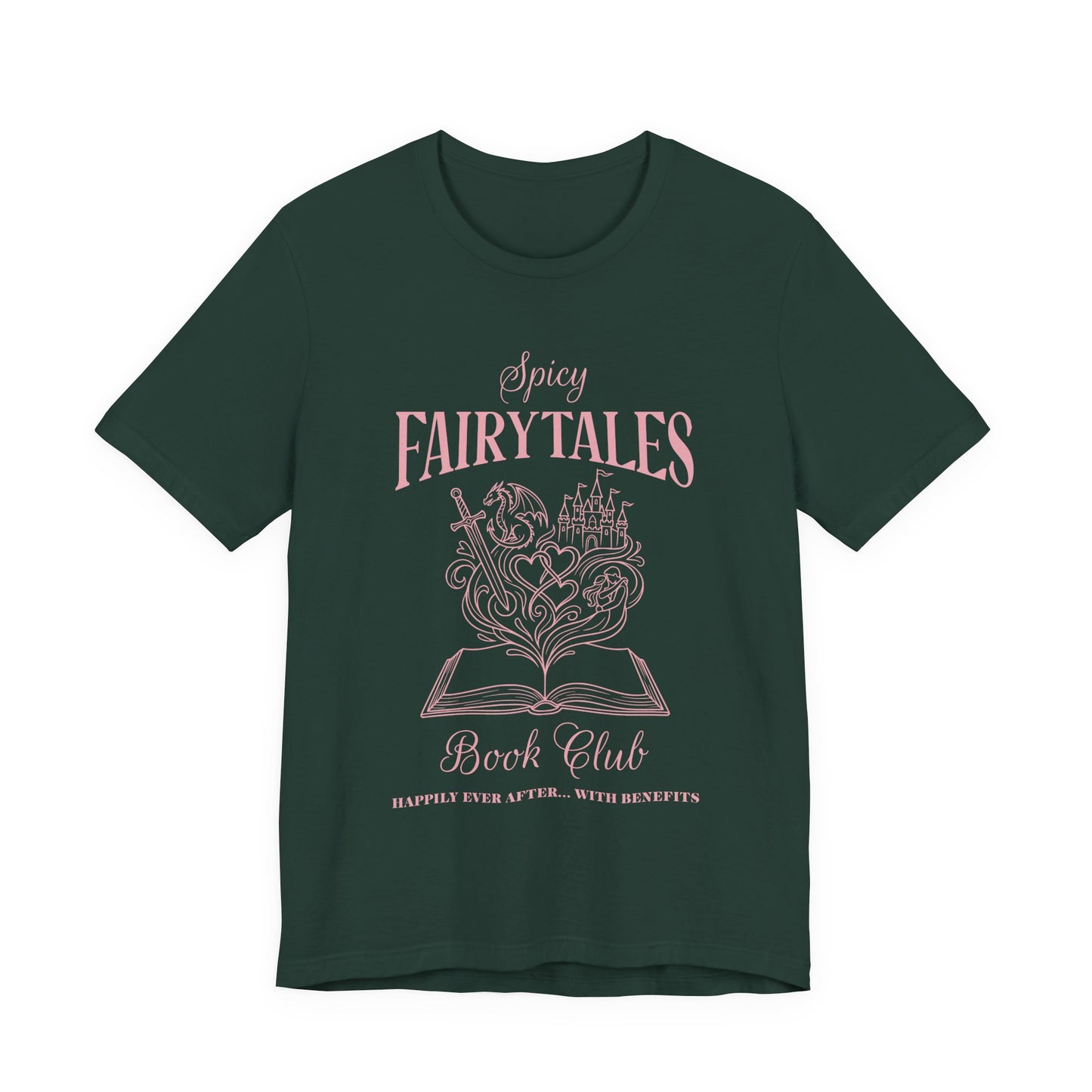 Spicy Fairytales Book Club T-Shirt – BookTok Romance Reader Graphic Tee on Bella Canvas