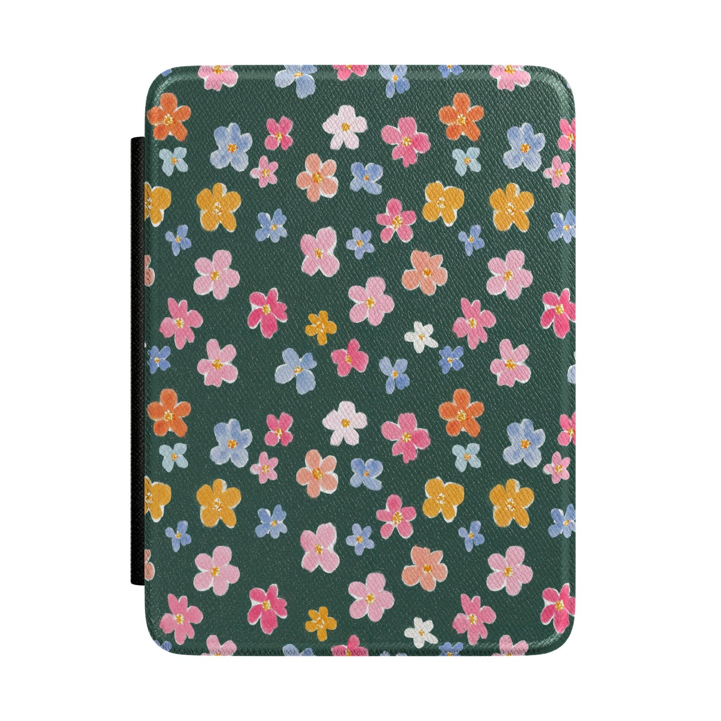 Cottagecore Floral Kindle Case – Green Flower Pattern Aesthetic E-Reader Cover for Book Lovers