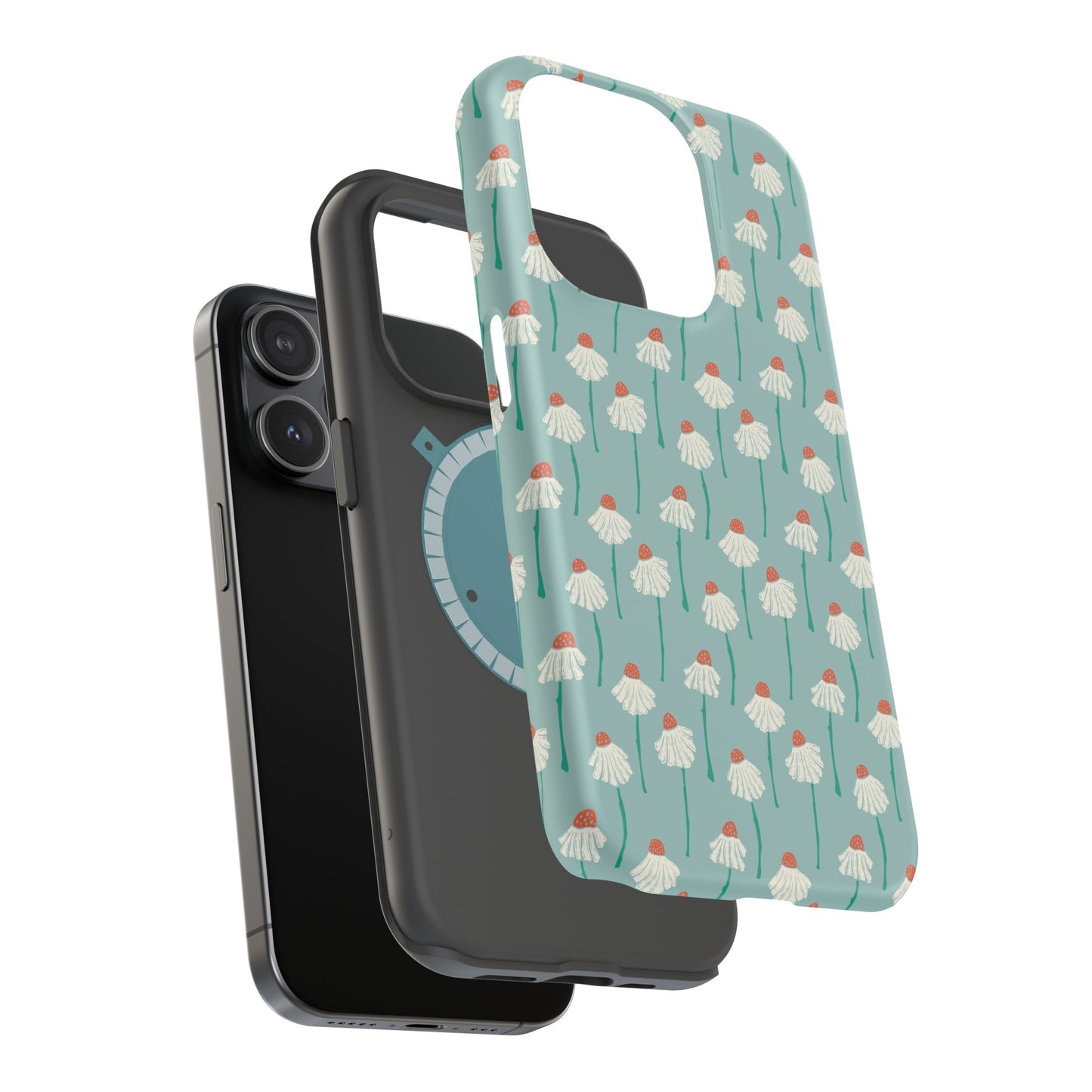 Cute White Floral Phone Case – Minimal Flower Aesthetic Case for iPhone & Samsung Galaxy