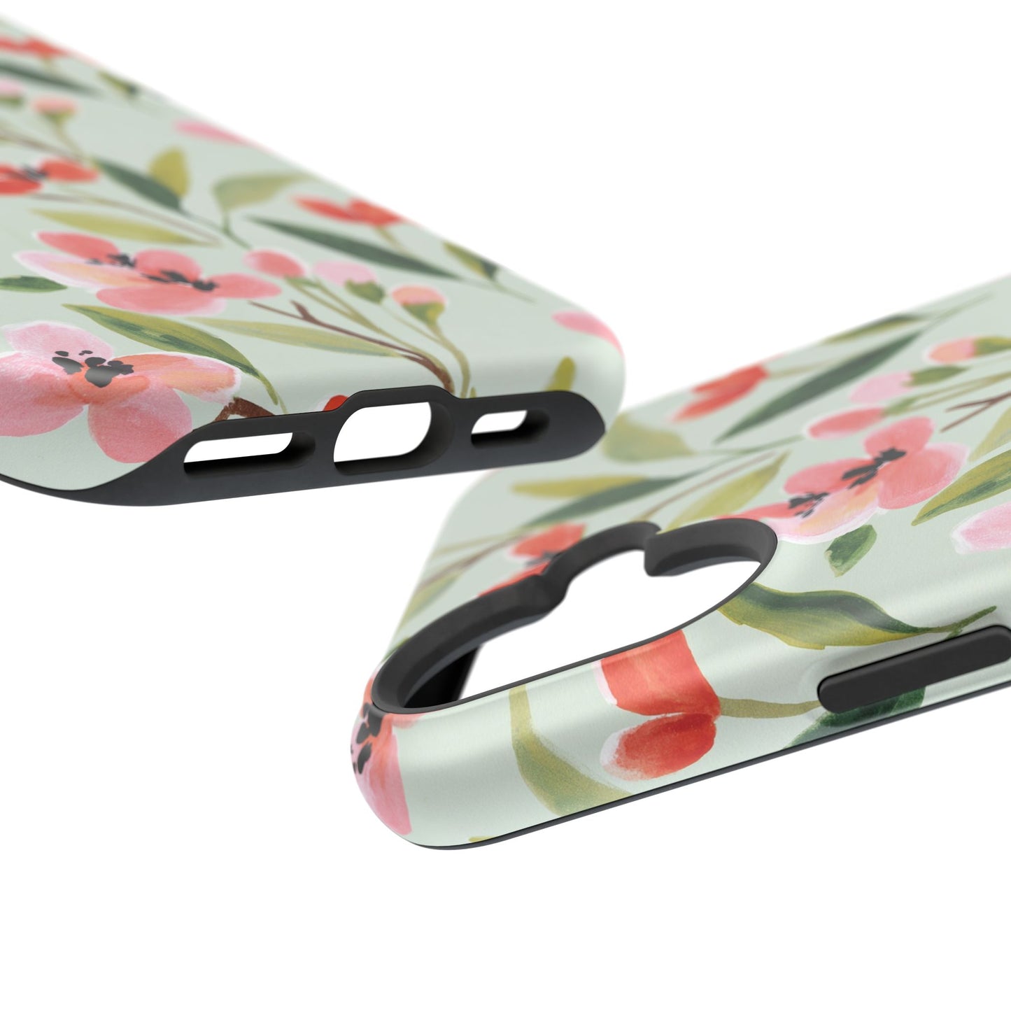 Coquette Floral Phone Case – Red & Pink Flower Aesthetic Case for iPhone & Samsung Galaxy