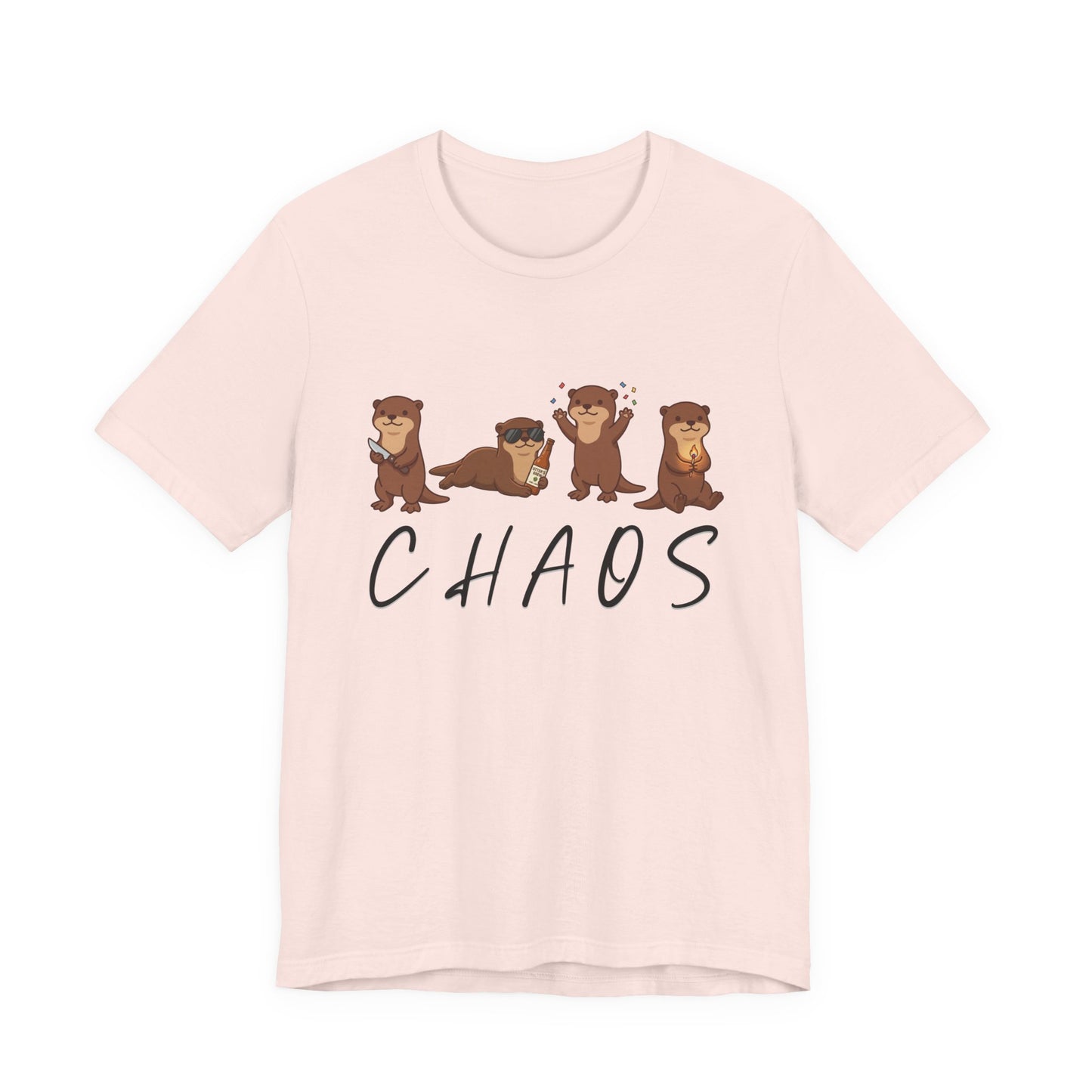 Otter Chaos T-Shirt – Funny Chaotic Otters Graphic Tee on Bella Canvas for Animal Lovers