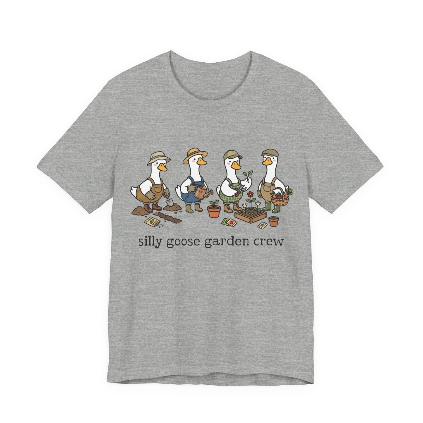 Garden Goose T-Shirt – “Garden Goose Crew” Cottagecore Funny Graphic Tee on Bella Canvas