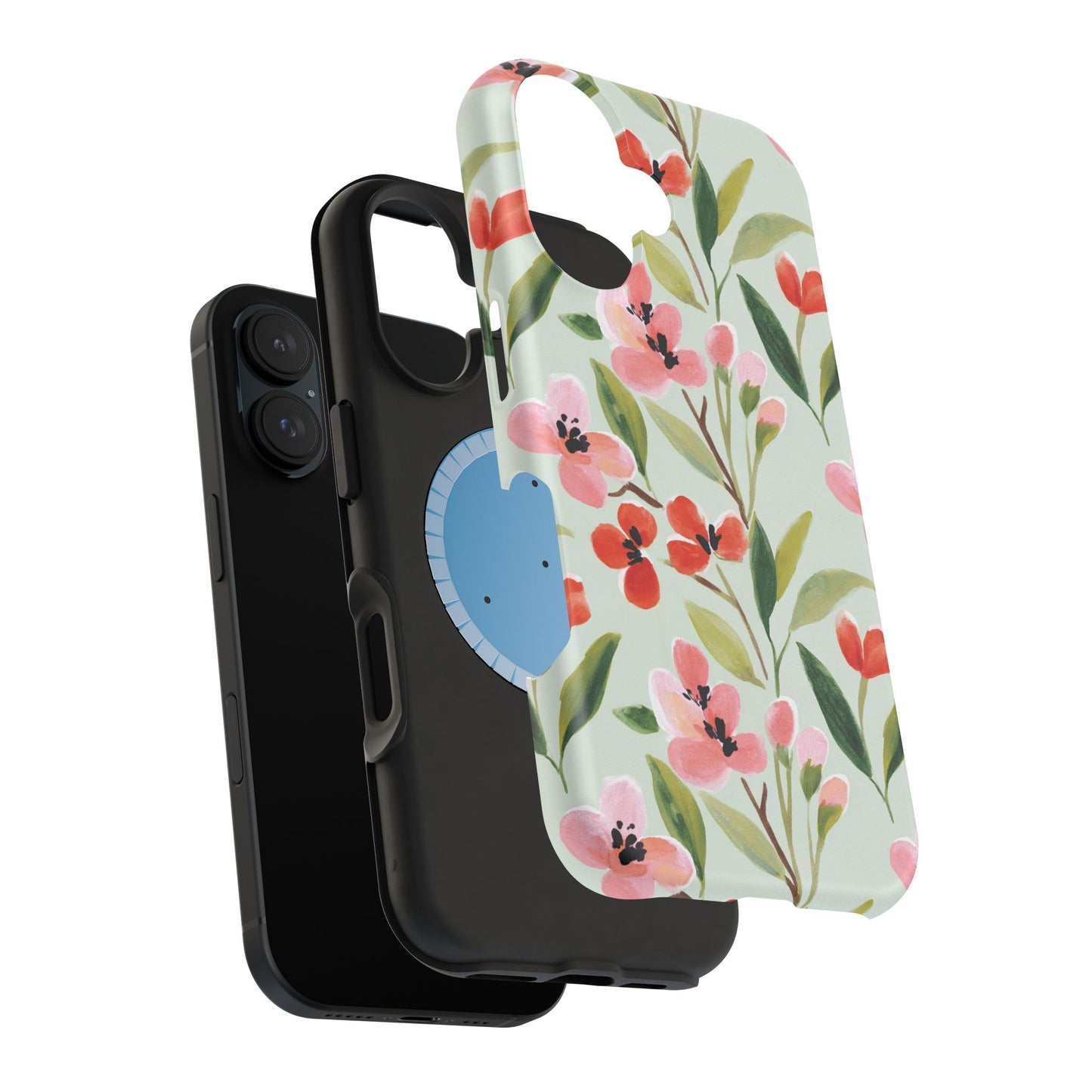 Coquette Floral Phone Case – Red & Pink Flower Aesthetic Case for iPhone & Samsung Galaxy