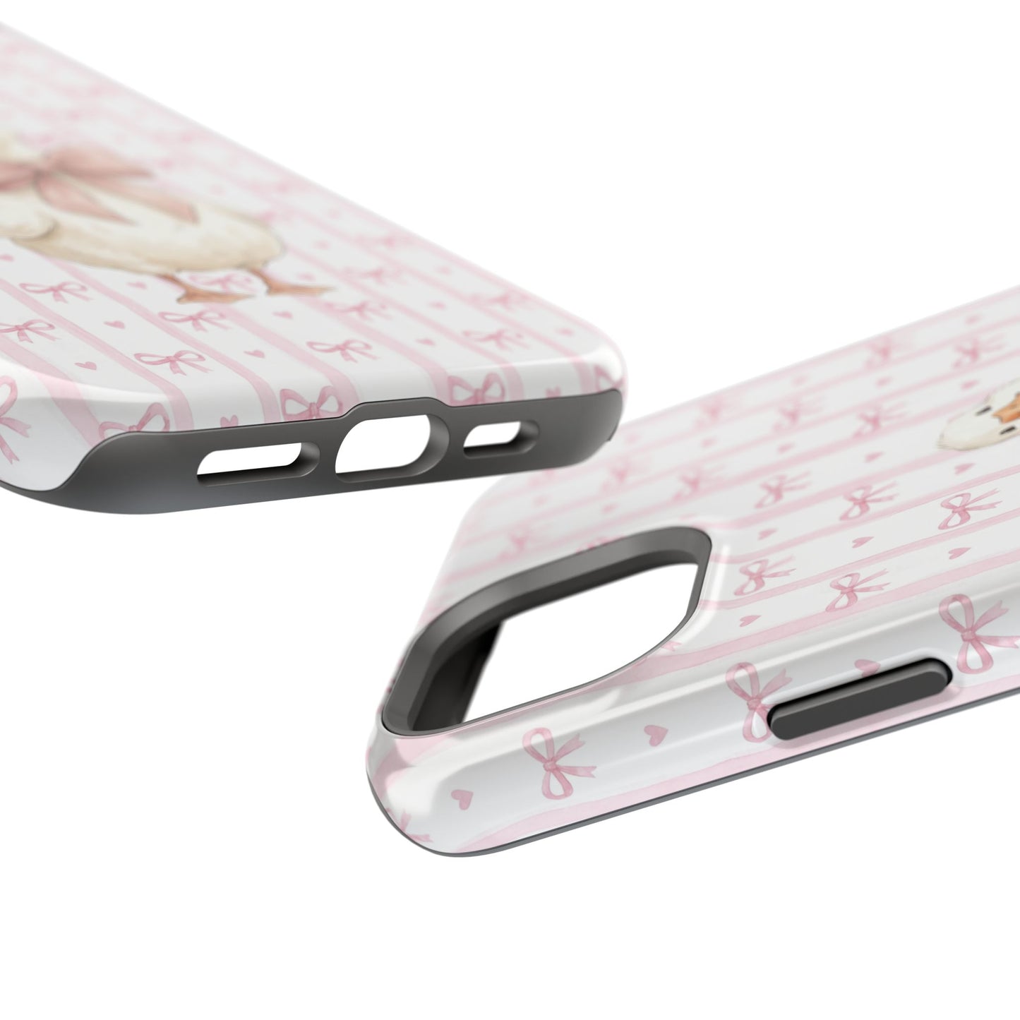 Coquette Goose Phone Case – Goose with Bow Aesthetic Case for iPhone & Samsung Galaxy