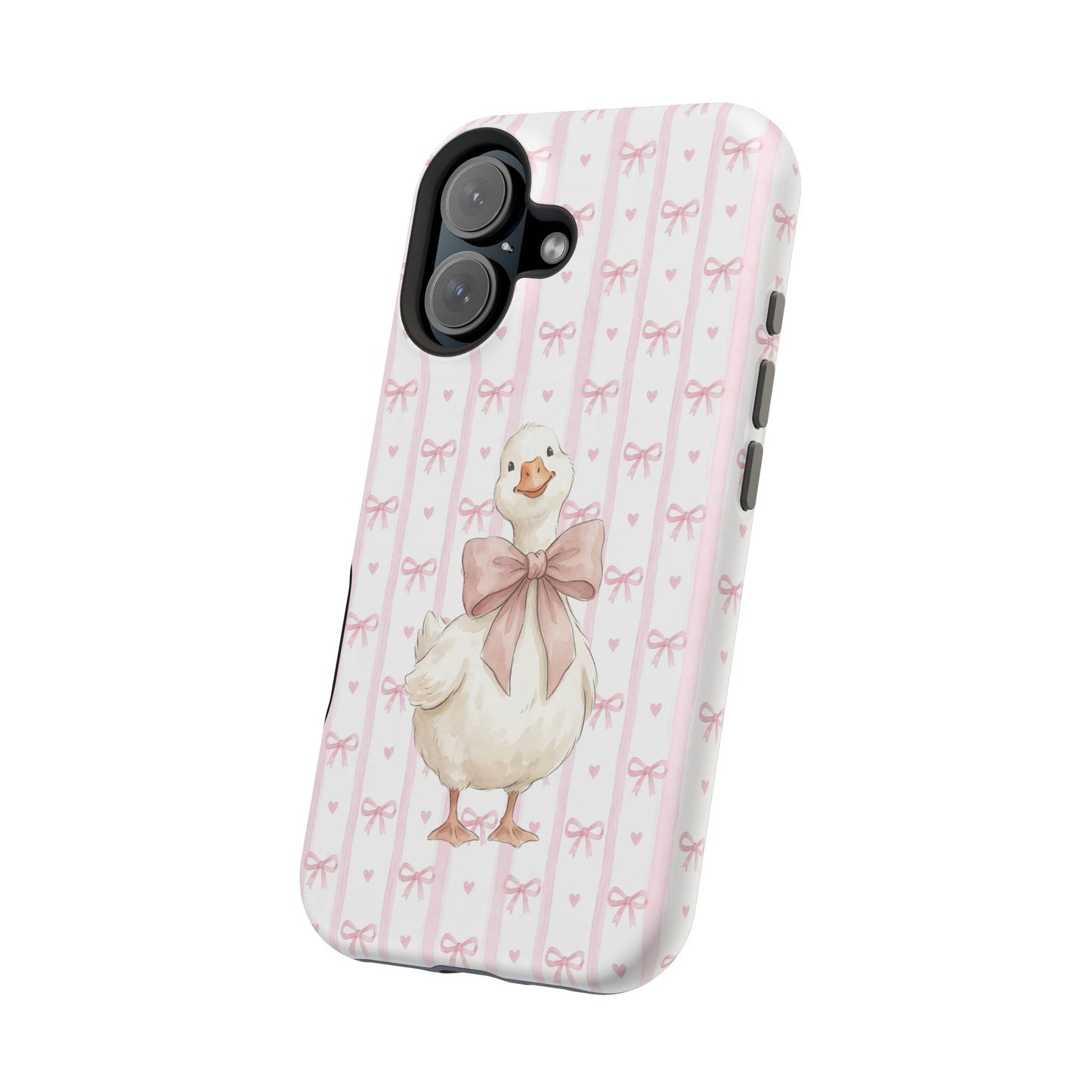 Coquette Goose Phone Case – Goose with Bow Aesthetic Case for iPhone & Samsung Galaxy