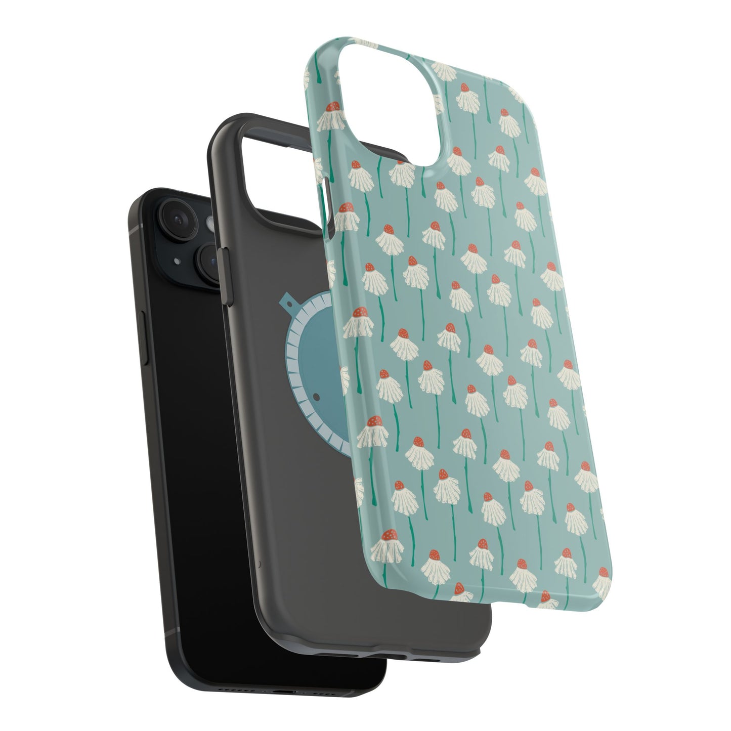 Cute White Floral Phone Case – Minimal Flower Aesthetic Case for iPhone & Samsung Galaxy