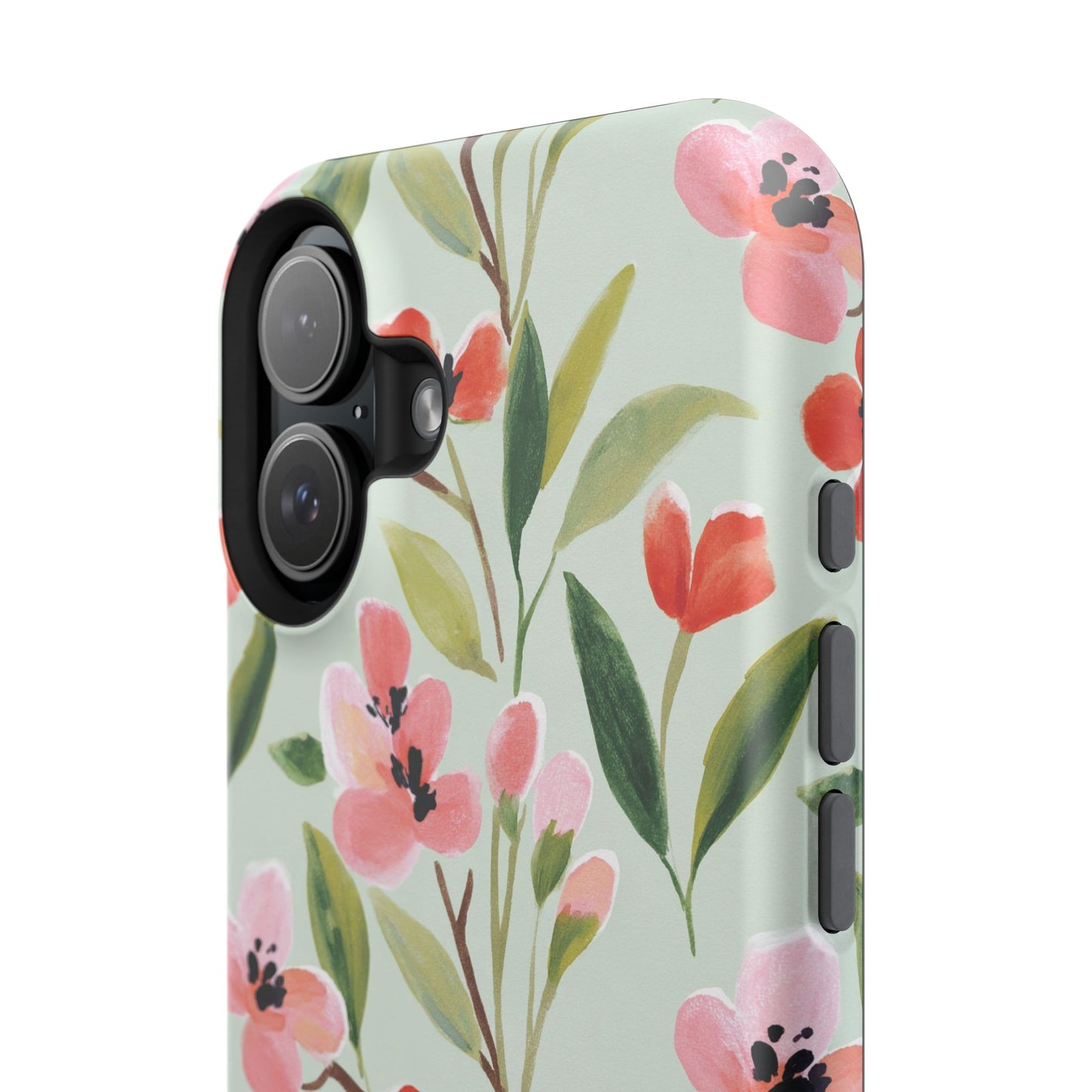Coquette Floral Phone Case – Red & Pink Flower Aesthetic Case for iPhone & Samsung Galaxy