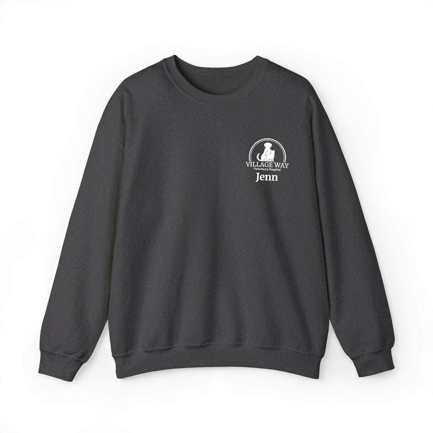 Village Way Vet Custom Name Crewneck Sweatshirt