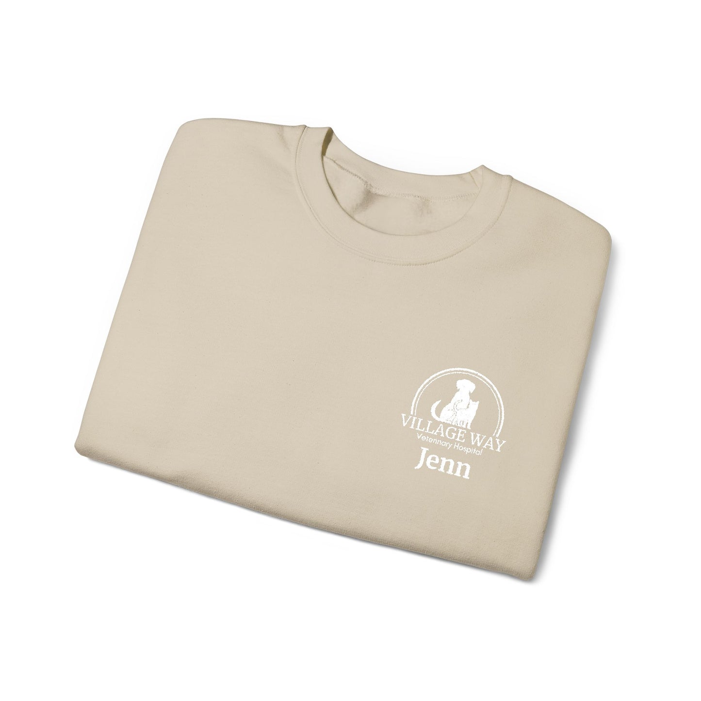 Village Way Vet Custom Name Crewneck Sweatshirt