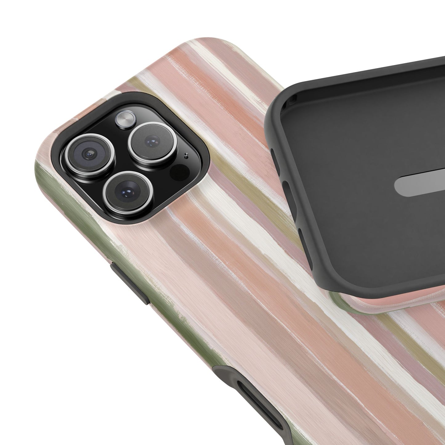 Coquette Pink Stripe Phone Case – Cute Aesthetic Striped Case for iPhone & Samsung Galaxy