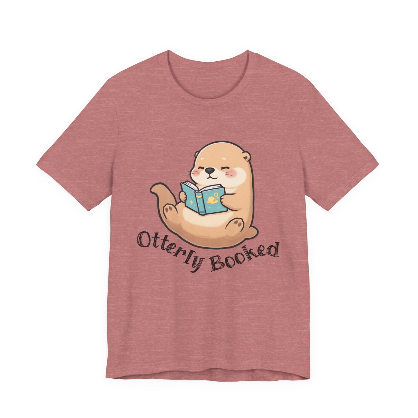 Otterly Booked T-Shirt – Cute Otter Reading Graphic Tee on Bella Canvas for Book Lovers