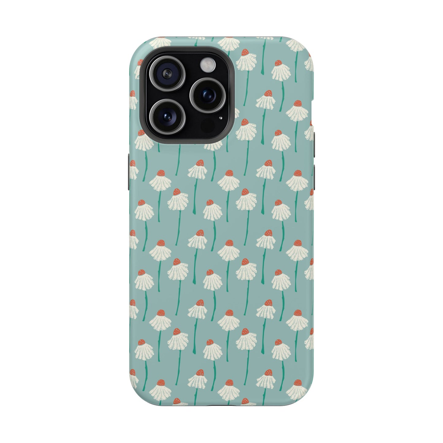 Cute White Floral Phone Case – Minimal Flower Aesthetic Case for iPhone & Samsung Galaxy