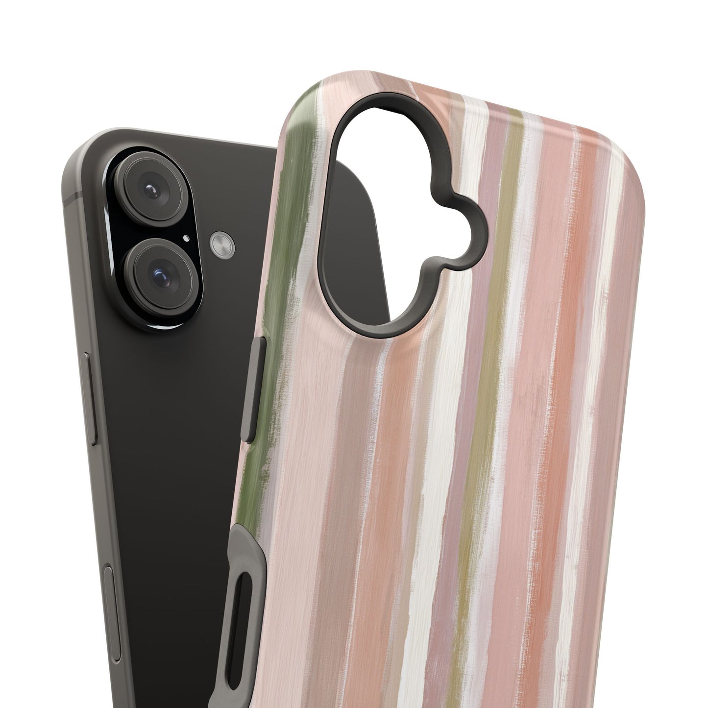 Coquette Pink Stripe Phone Case – Cute Aesthetic Striped Case for iPhone & Samsung Galaxy