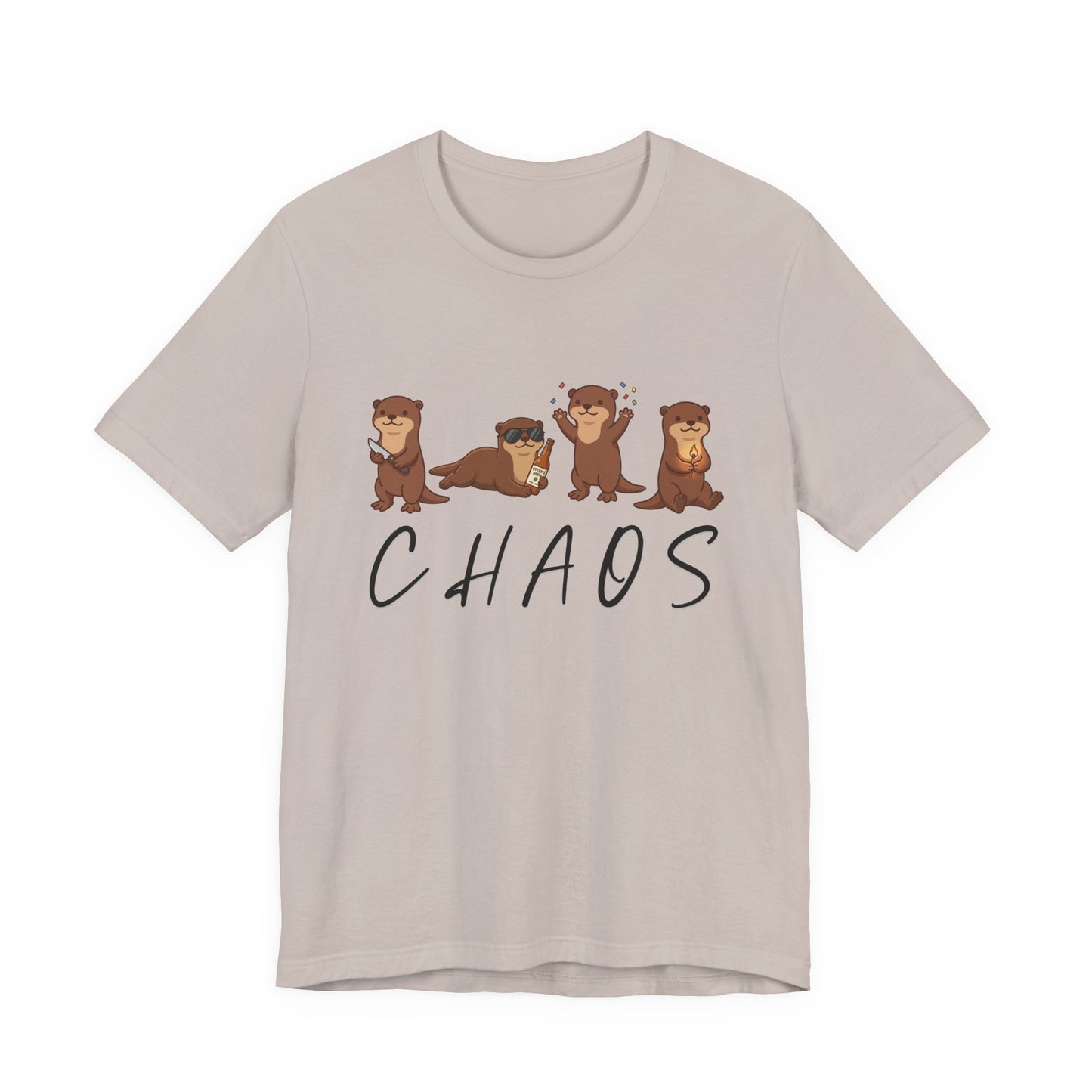 Otter Chaos T-Shirt – Funny Chaotic Otters Graphic Tee on Bella Canvas for Animal Lovers