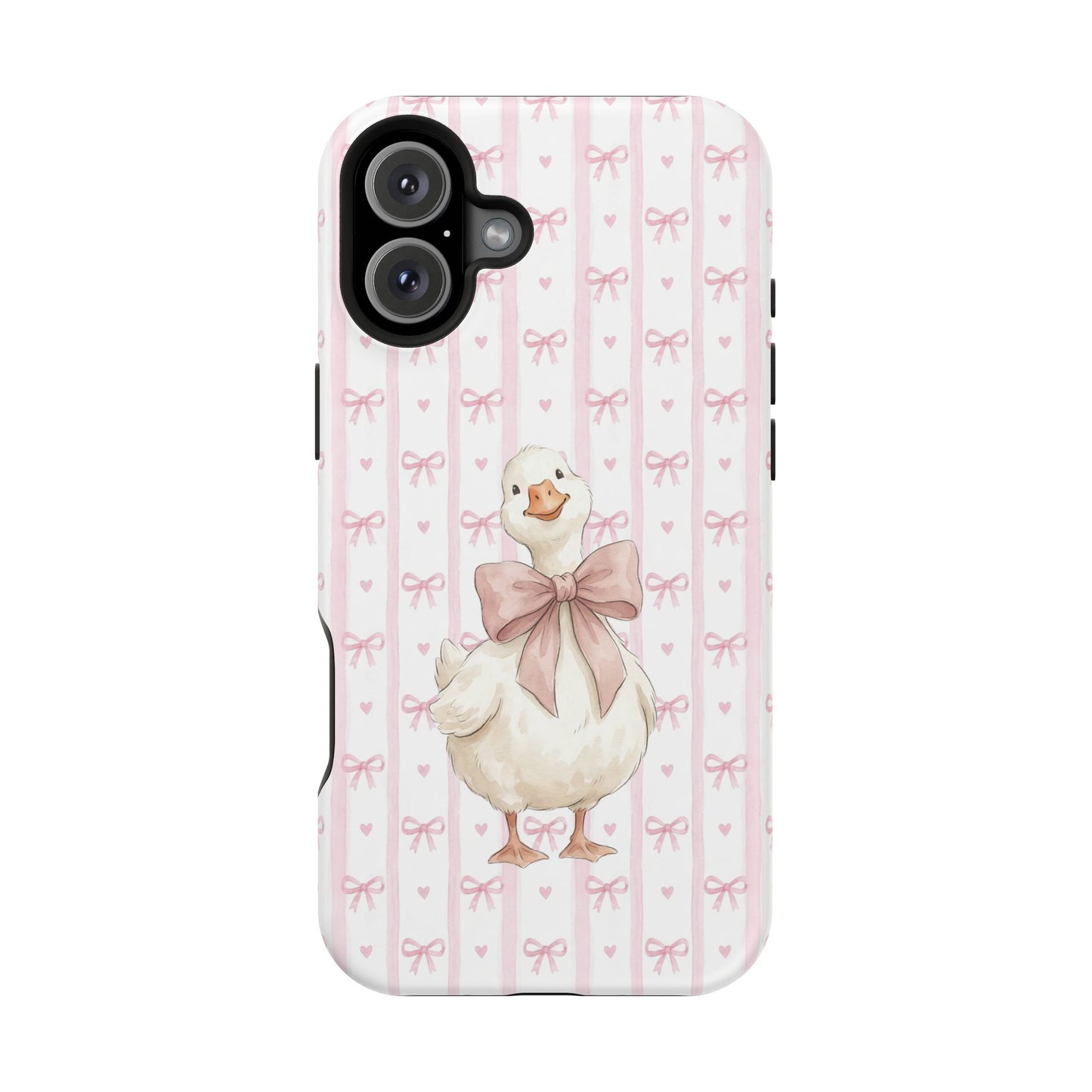 Coquette Goose Phone Case – Goose with Bow Aesthetic Case for iPhone & Samsung Galaxy