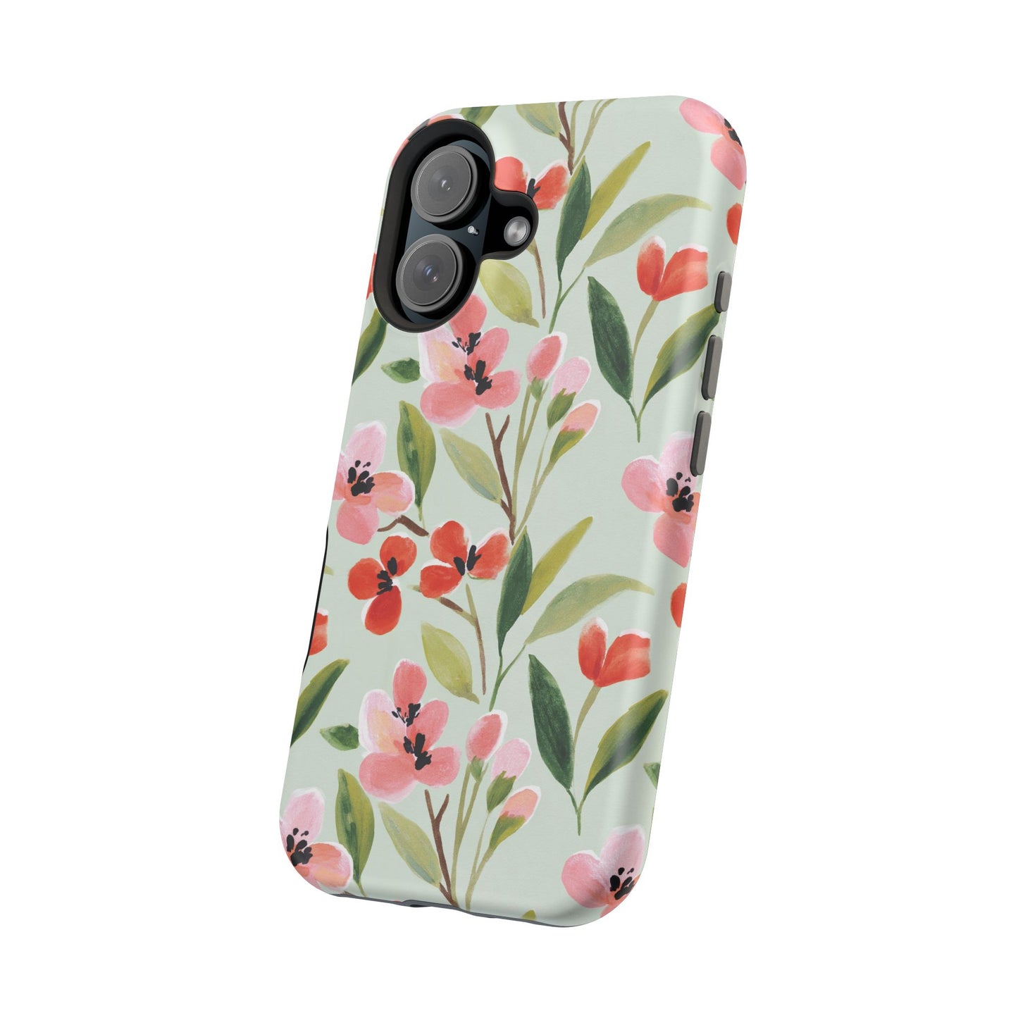 Coquette Floral Phone Case – Red & Pink Flower Aesthetic Case for iPhone & Samsung Galaxy