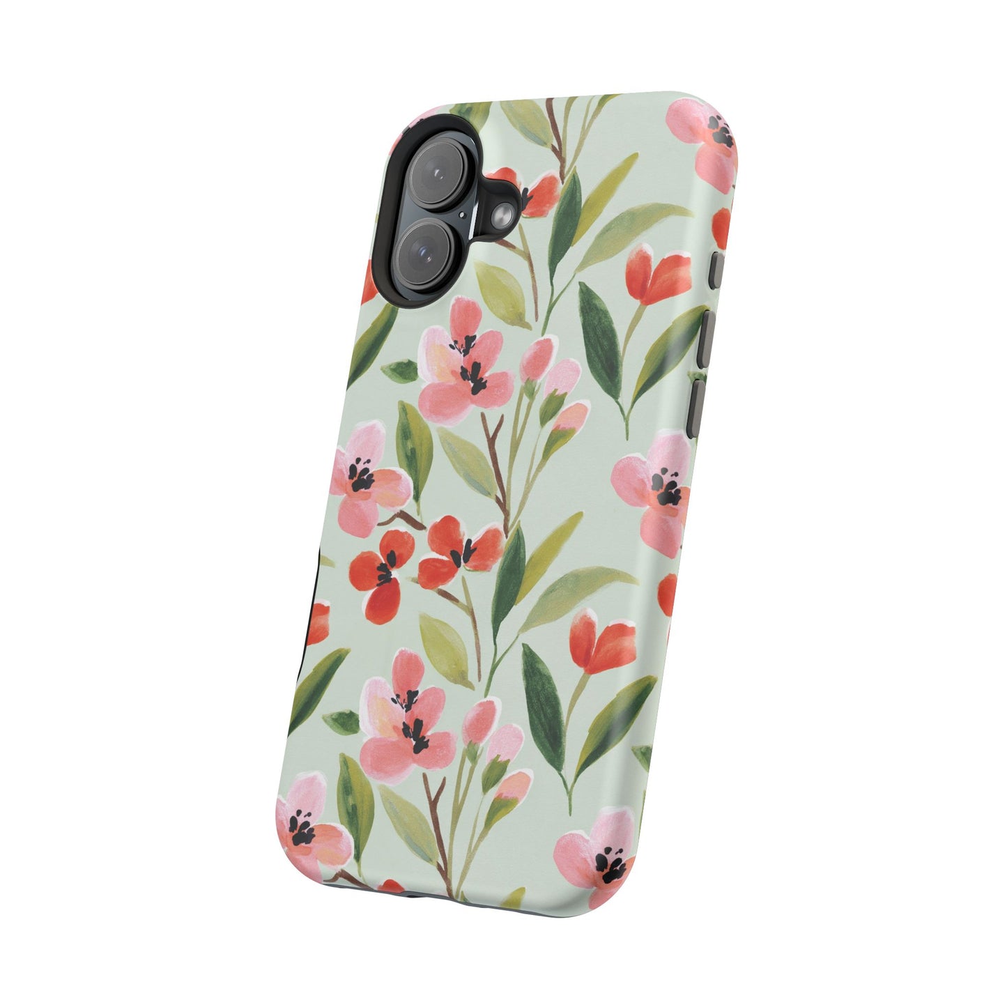 Coquette Floral Phone Case – Red & Pink Flower Aesthetic Case for iPhone & Samsung Galaxy