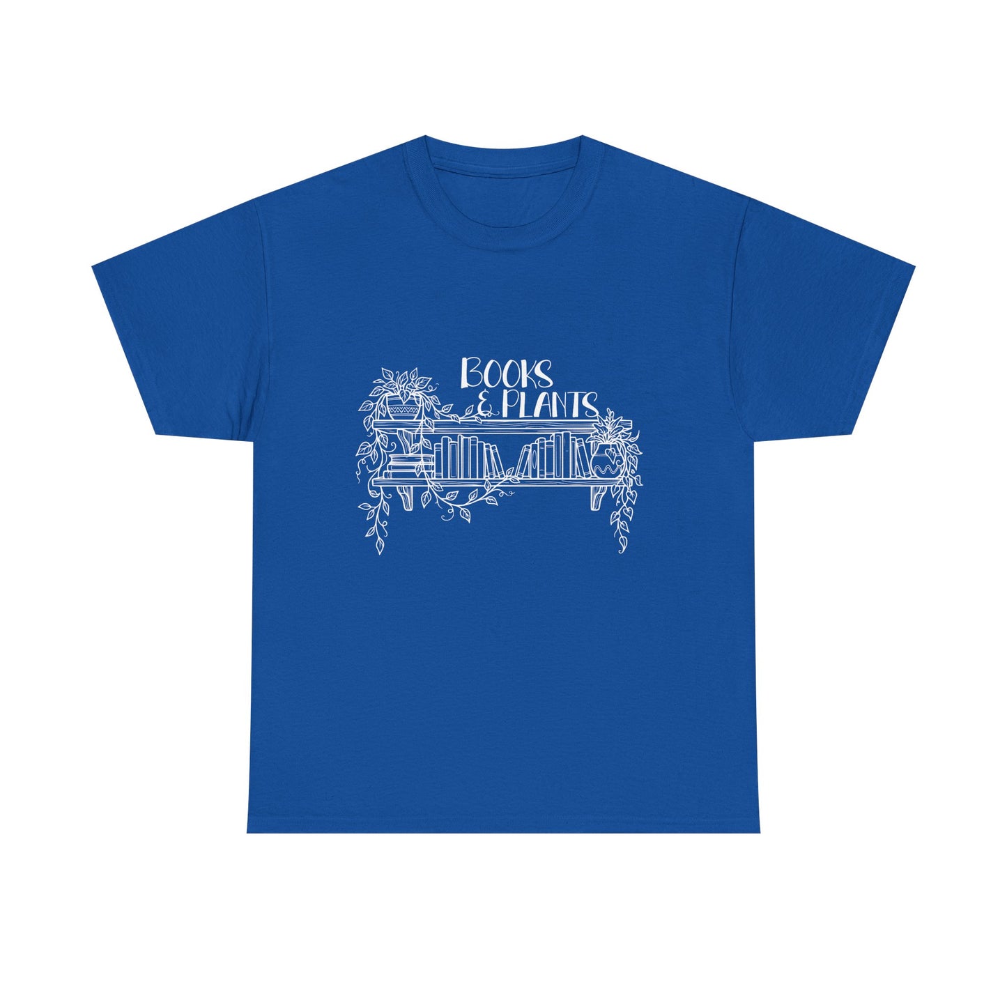 Cottagecore Book Lover T-Shirt – Books and Plants Graphic Tee on Gildan for Cozy Readers
