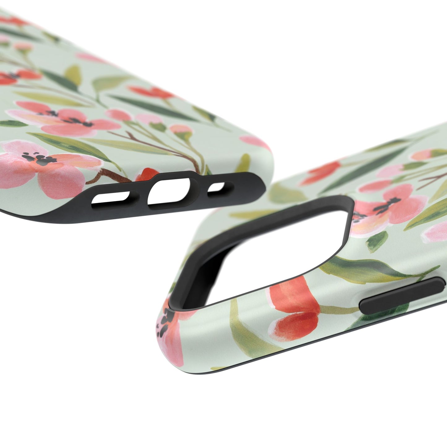 Coquette Floral Phone Case – Red & Pink Flower Aesthetic Case for iPhone & Samsung Galaxy
