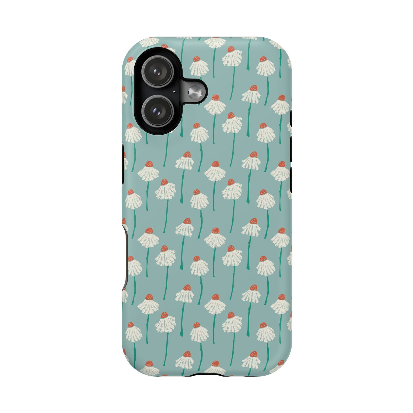 Cute White Floral Phone Case – Minimal Flower Aesthetic Case for iPhone & Samsung Galaxy
