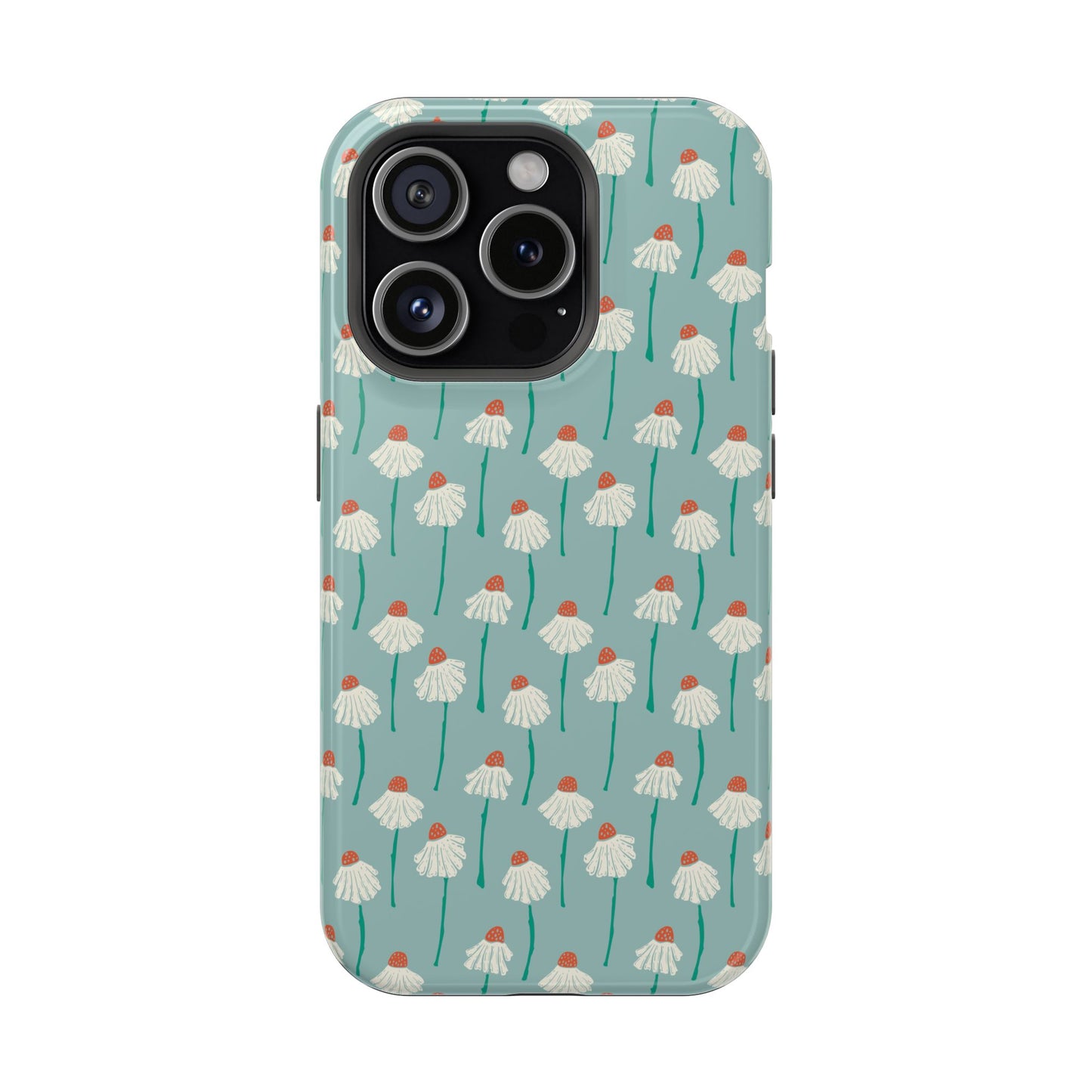 Cute White Floral Phone Case – Minimal Flower Aesthetic Case for iPhone & Samsung Galaxy