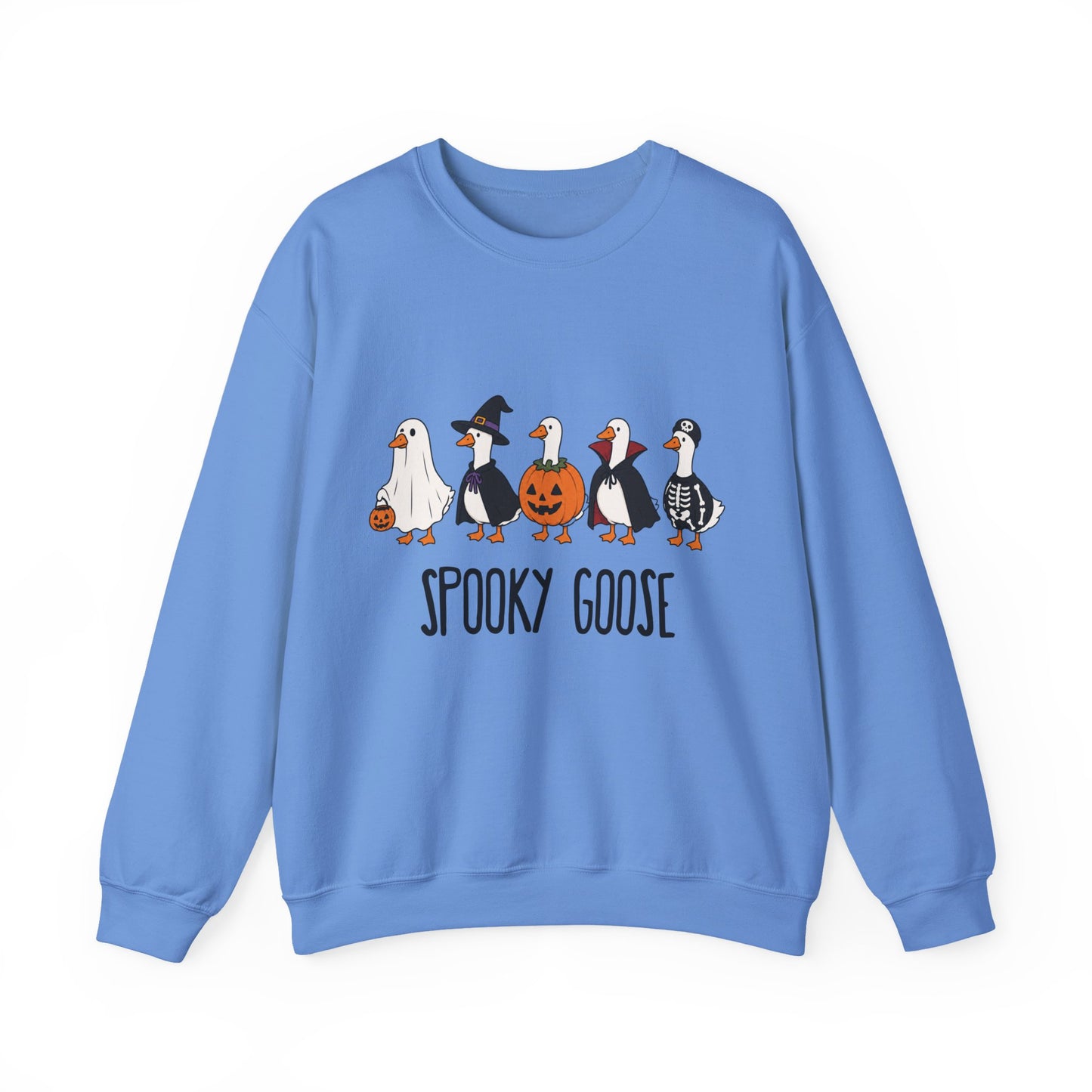 Spooky Goose Halloween Sweatshirt — Cute Goose Pumpkin & Costume Graphic